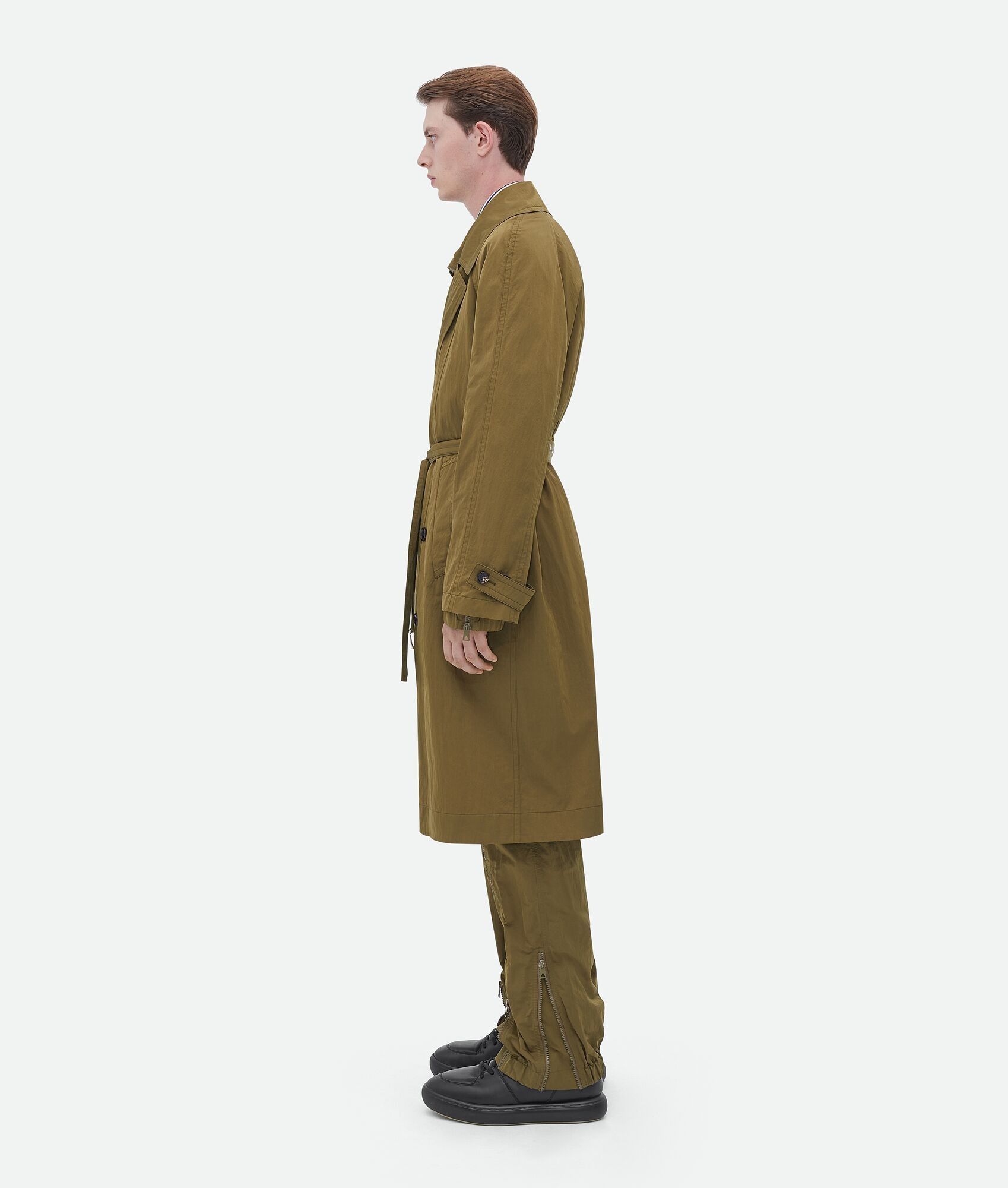 Bottega Veneta o1loc1c0125 733795 Packable Nylon Trench Coat in Light Brown Size US S / EU 44-46 / 1 - 2 Thumbnail