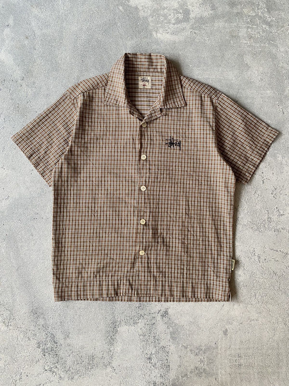 Vintage Stussy Short Sleeve Button Up Hawaiian Shirt Size S main image 0
