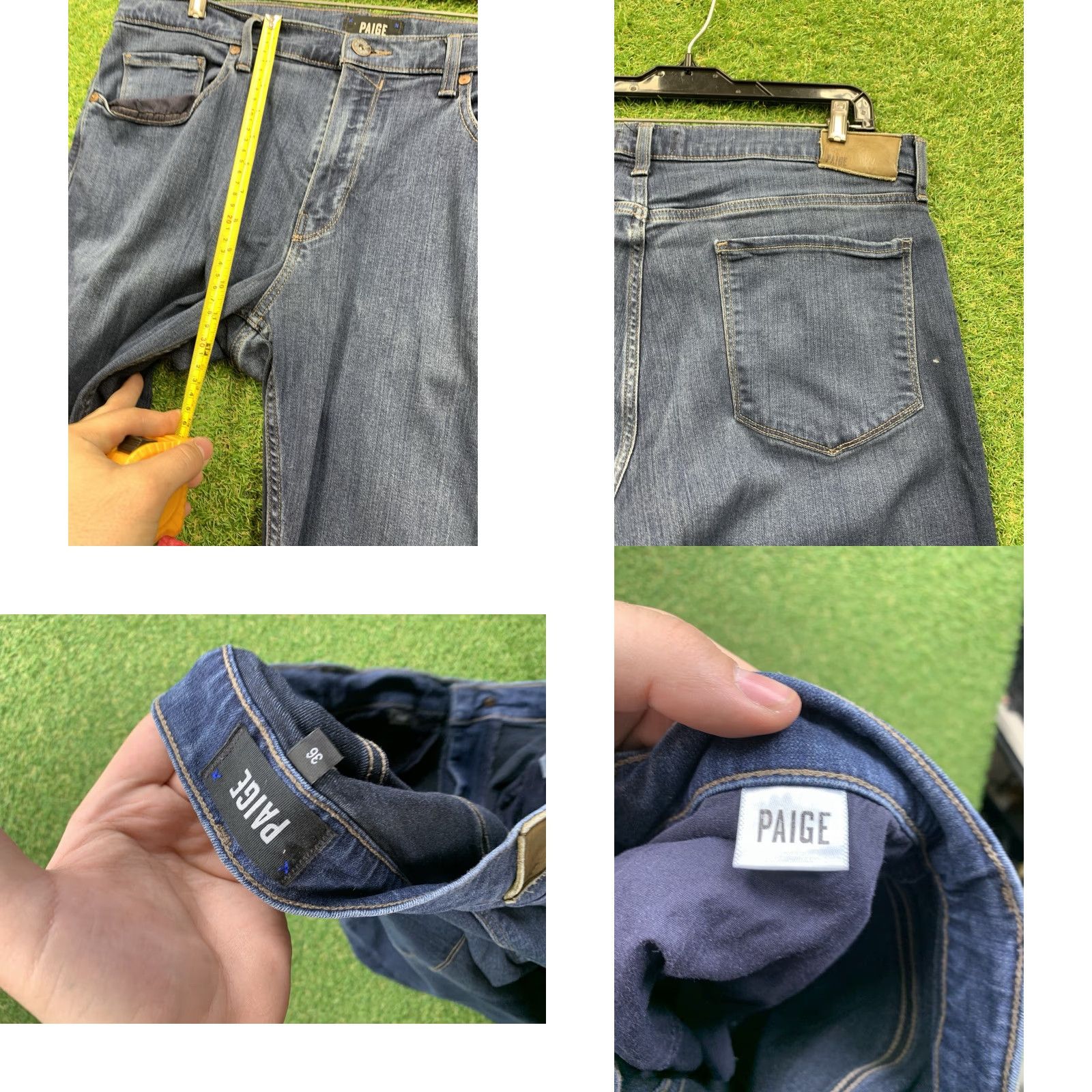 Paige Paige Federal Jeans Mens 36 Straight Denim Dark Wash 5-Pocket Regular Inseam 28 Blue USA Brand Paige Mens Size US 36 / EU 52 - 8 Thumbnail