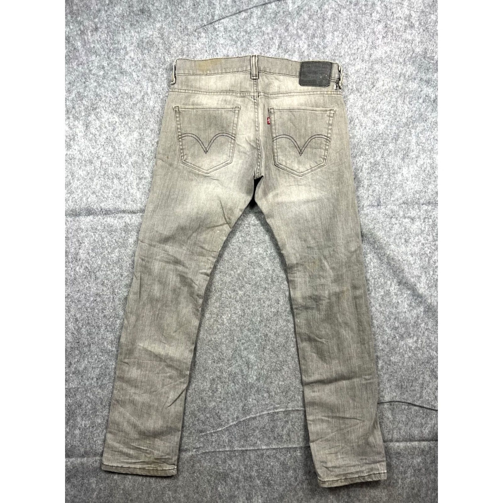 Levi's VINTAGE Levi's 511 Jeans Slim Straight 32x30 Gray Men's Distressed Stained 5-Pocket Denim Cotton Regular Rise Mid Size US 32 / EU 48 - 2 Thumbnail