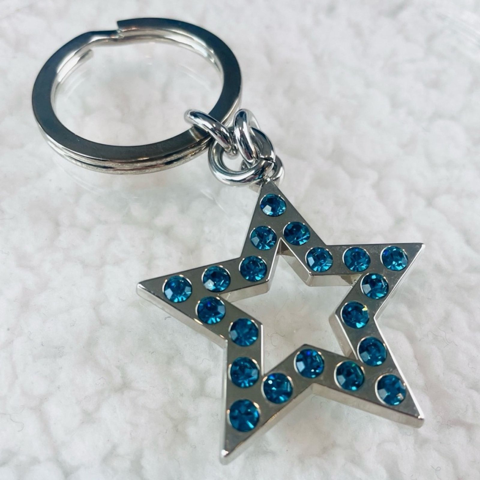 Coach (VTG) COACH • Silver/Blue Pave Crystal Star Keychain Size ONE SIZE - 4 Thumbnail