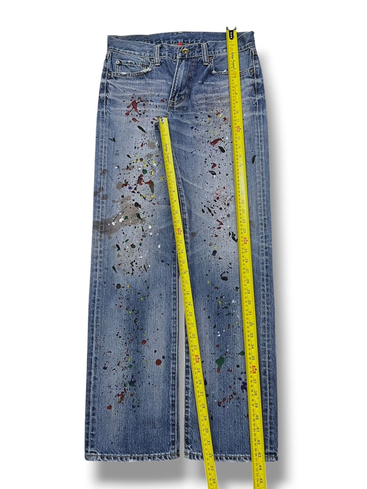 Uniqlo Vintage Uniqlo UJ S002 Japan - Paint Splatter, Faded Wash Size US 32 / EU 48 - 15 Thumbnail