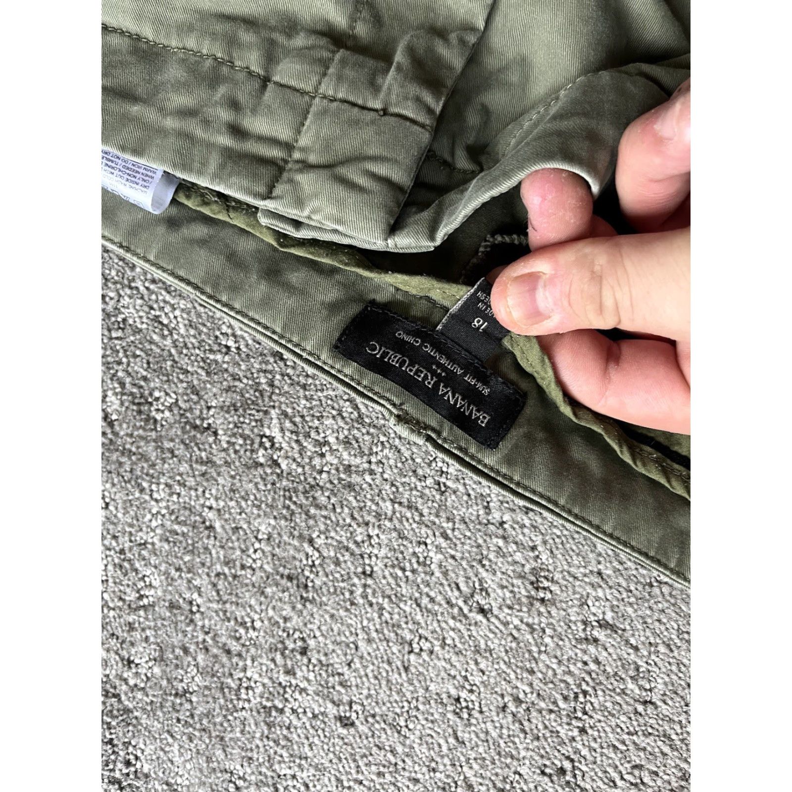 Banana Republic VINTAGE Banana Republic Slim Fit Chino Pants Women 18 Green Adult Regular Size Green 18 Women Size 40" / US 18 - 5 Thumbnail