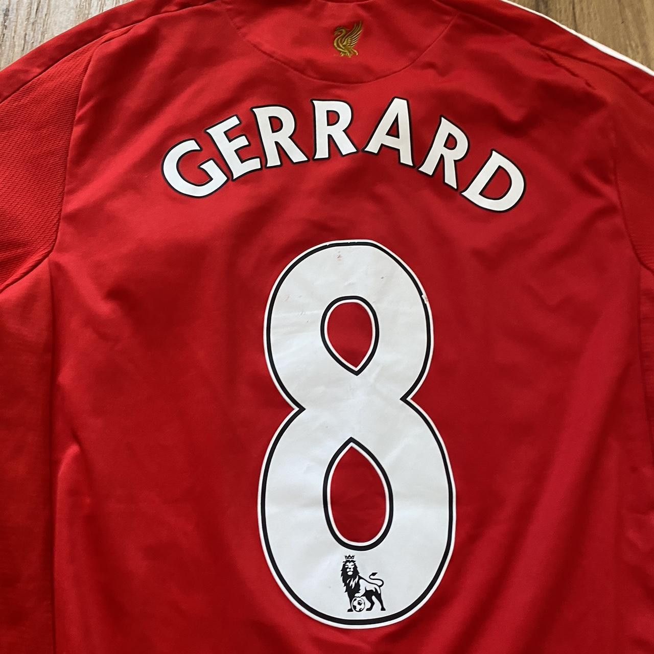 Adidas 2008-09 *8 Gerrard Liverpool Home Adidas Football Shirt Size US S / EU 44-46 / 1 - 4 Thumbnail