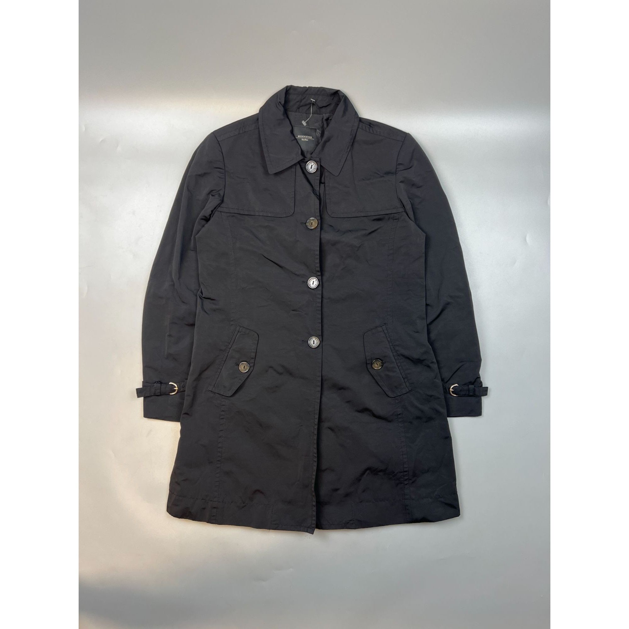 Weekend Max Mara Weekend Max Mara Single Breasted Trench Coat (Y0702) Size L / US 10 / IT 46 - 1 Thumbnail