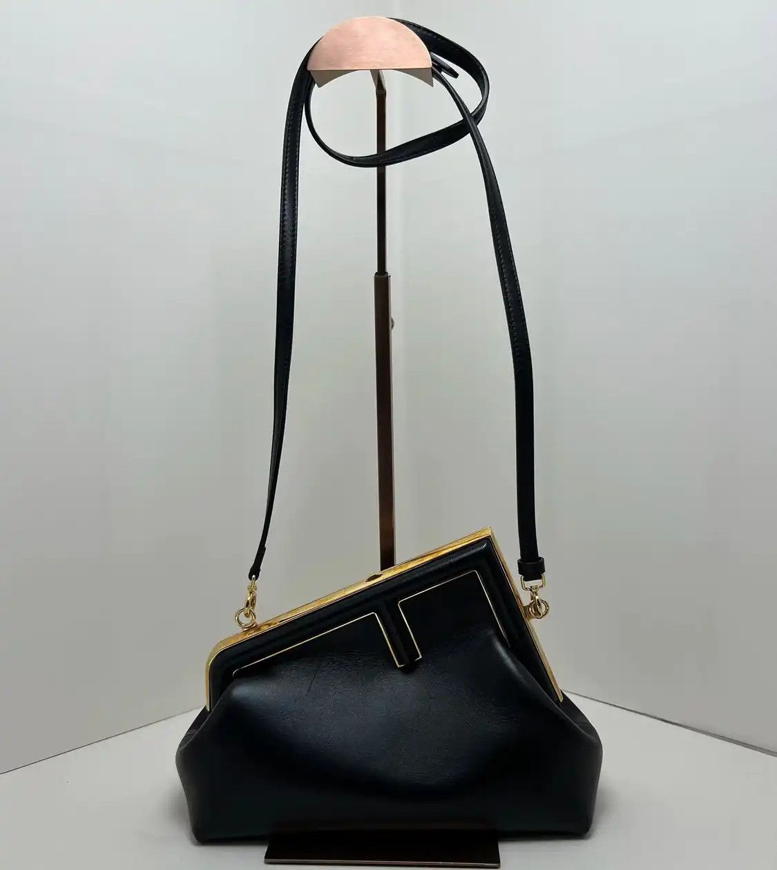 Fendi FENDI First Small black sheepskin crossbody bag Size ONE SIZE - 1 Thumbnail