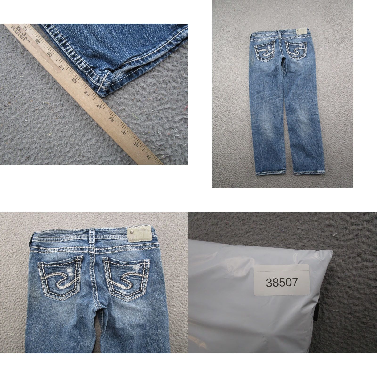 Silver Jeans Co. Silver Jeans Co Aiko Capri Jeans Women Regular 29 Blue Denim Stretch 5-Pocket Size 29" - 9 Thumbnail