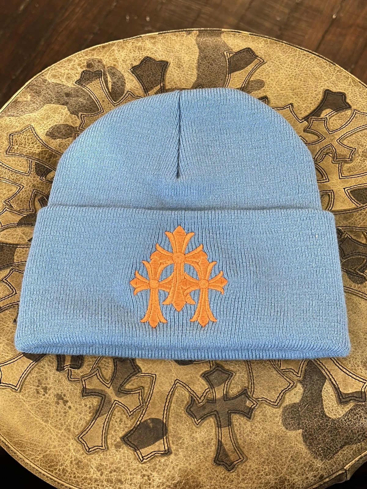 Chrome Hearts CHROME HEARTS BABY BLUE BEANIE Size ONE SIZE - 1 Thumbnail