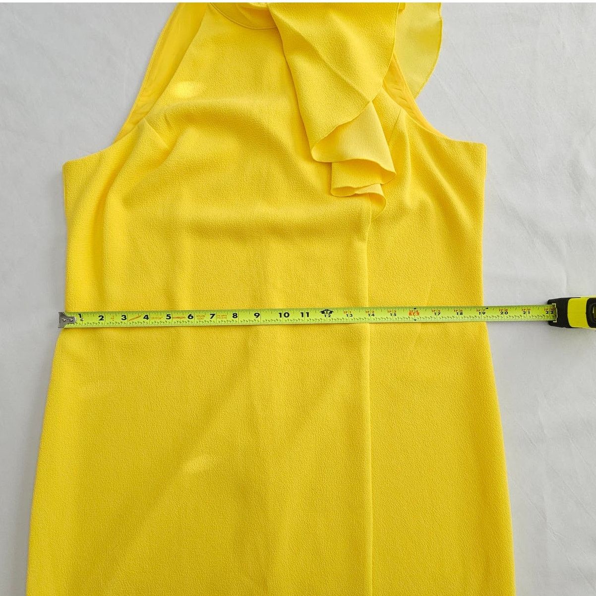 Trina Turk TRINA TURK Yellow Halter Ruffle Neck Knee Length Dress 10 Size L / US 10 / IT 46 - 7 Thumbnail