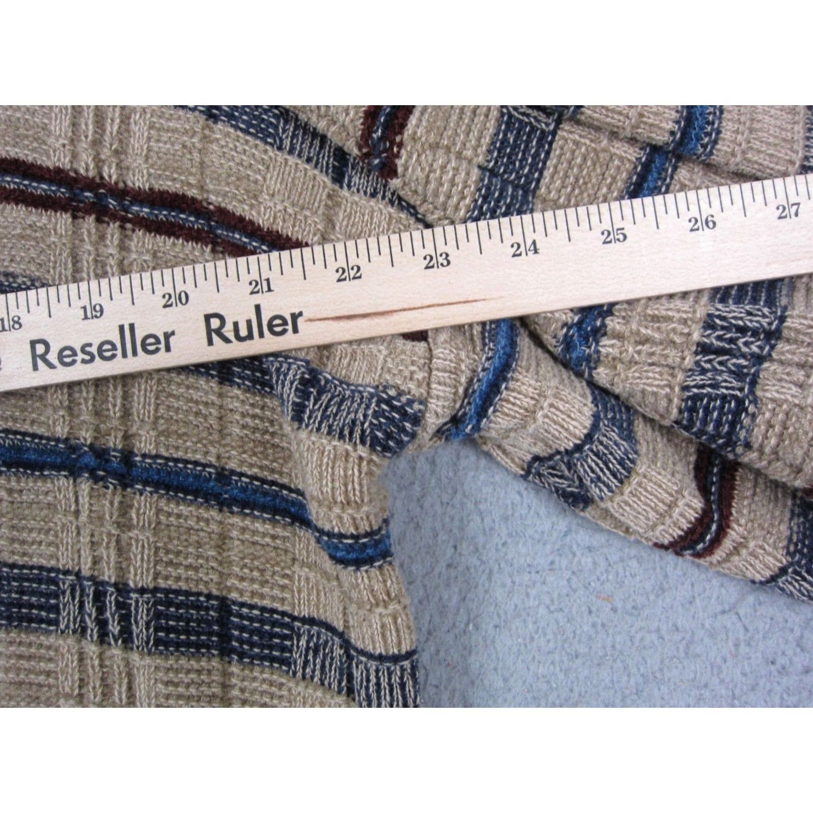 Roundtree & Yorke VINTAGE Roundtree & Yorke Sweater Mens XL Brown Striped Knit Crew Neck Pullover 90s Size US XL / EU 56 / 4 - 6 Thumbnail
