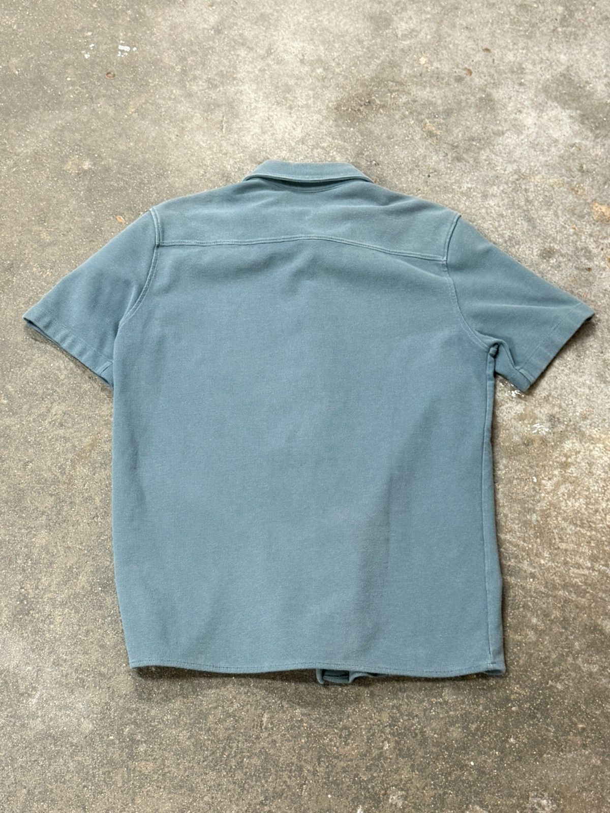 Zara Zara Seafoam Green Teal Pique Collar Button Shirt Size US M / EU 48-50 / 2 - 5 Thumbnail