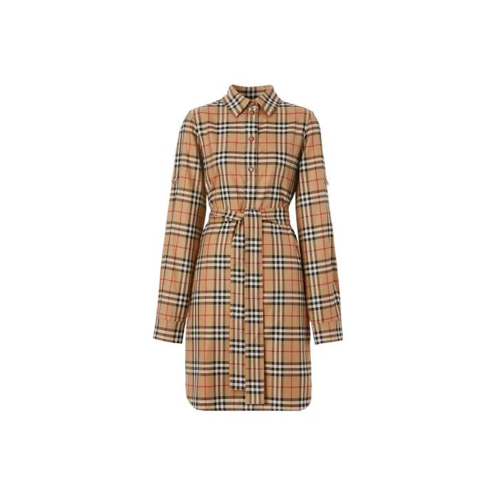 Burberry Burberry Plaid Long Sleeve Dress for Women 0079 Size M / US 6-8 / IT 42-44 - 1 Thumbnail