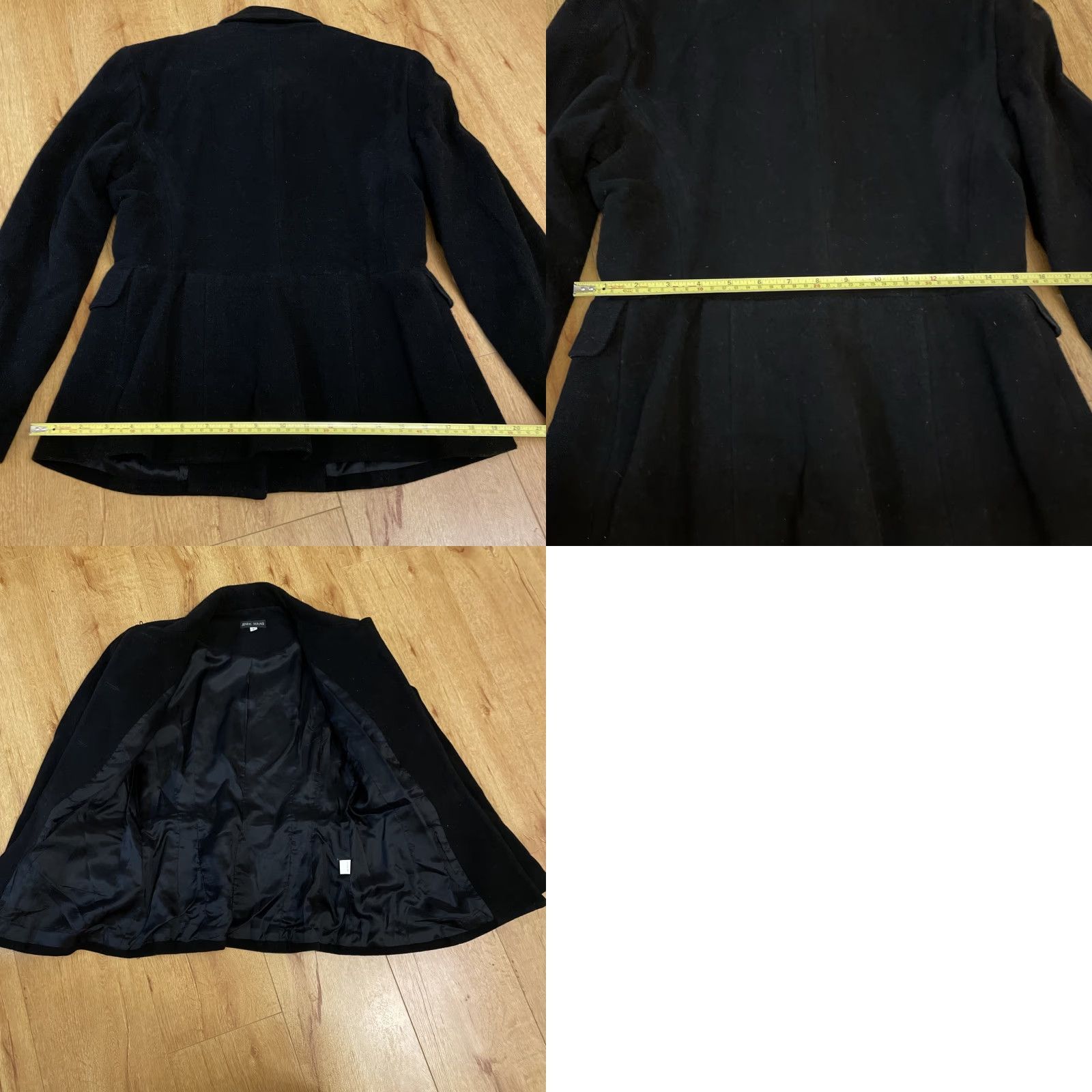 Vintage VINTAGE Jenne Maag Black Wool Collar Button Down Long Sleeve Jacket Pea Coat L Womens Size L / US 10 / IT 46 - 9 Thumbnail