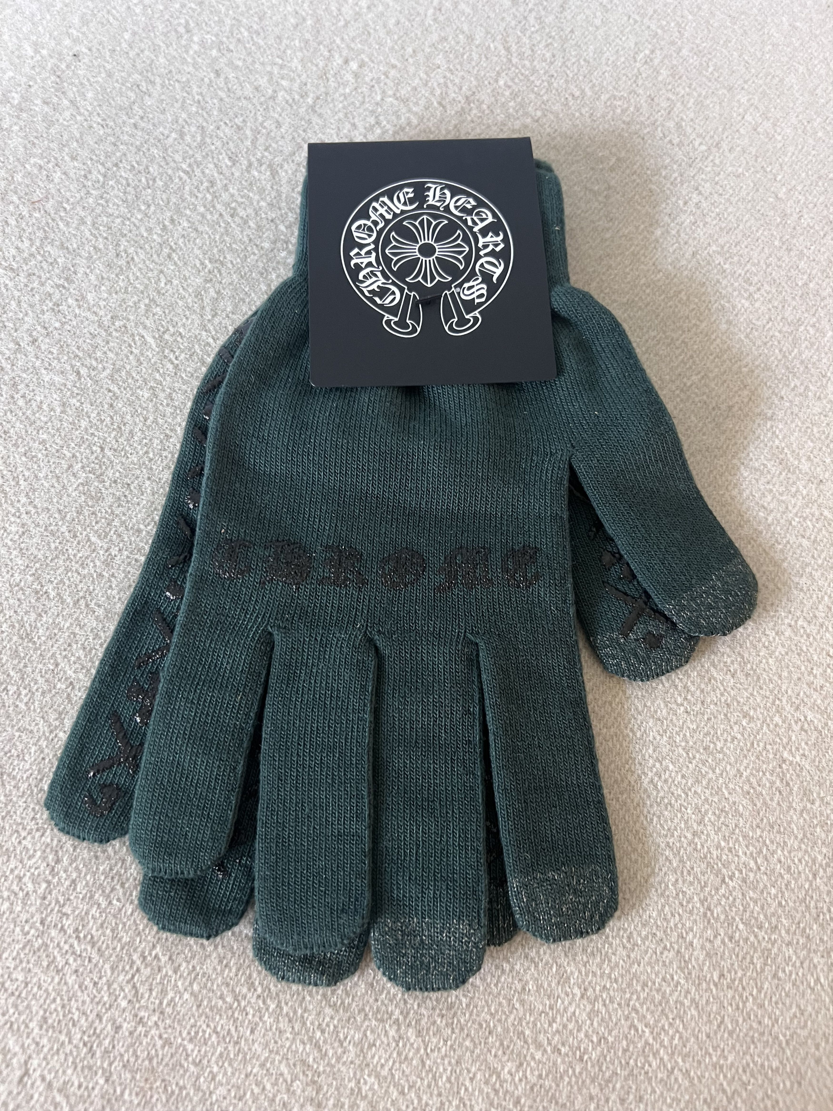 Chrome Hearts Chrome Hearts Checkmate Work Gloves in Green Size ONE SIZE - 1 Thumbnail