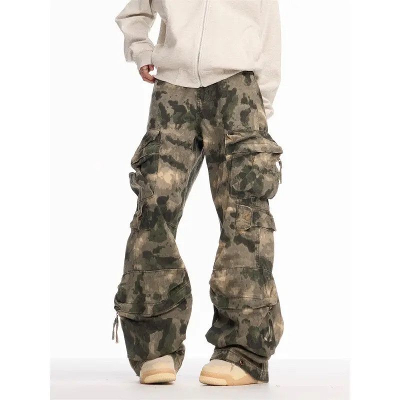 Japanese Brand × Jean Retro camouflage loose wide leg pocket jeans Size US 32 / EU 48 - 3 Thumbnail