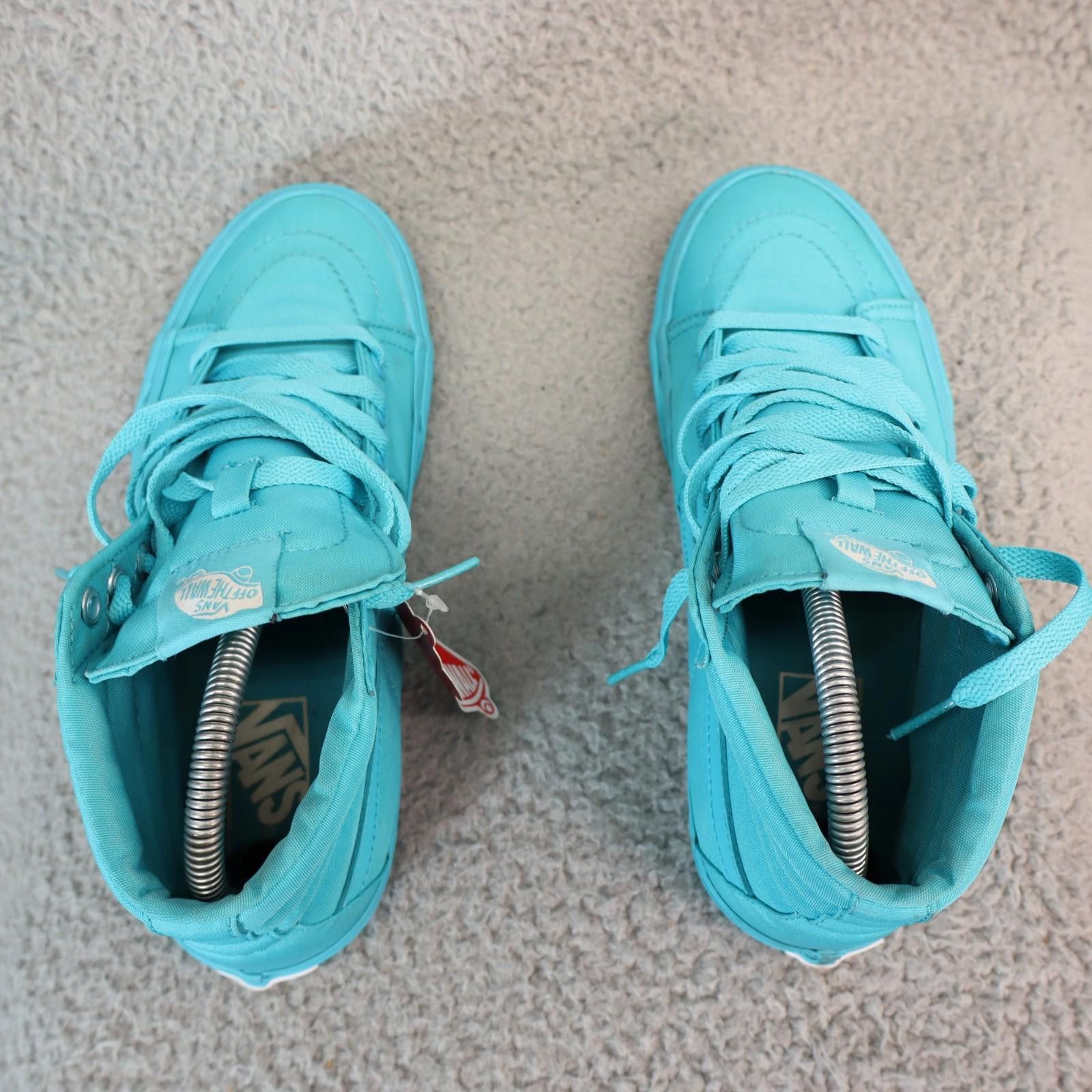 Vans VANS Sk8 Hi Top Off The Wall Teal Blue Men 5.5 / Women 7 Size US 5.5 / EU 38 - 6 Thumbnail