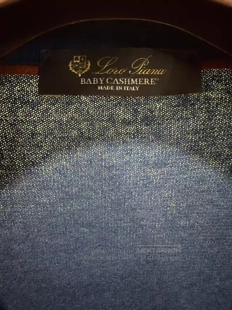 Loro Piana Loro Piana Men's Baby Cashmere Polo Sweater Dark Blue Size US L / EU 52-54 / 3 - 2 Thumbnail