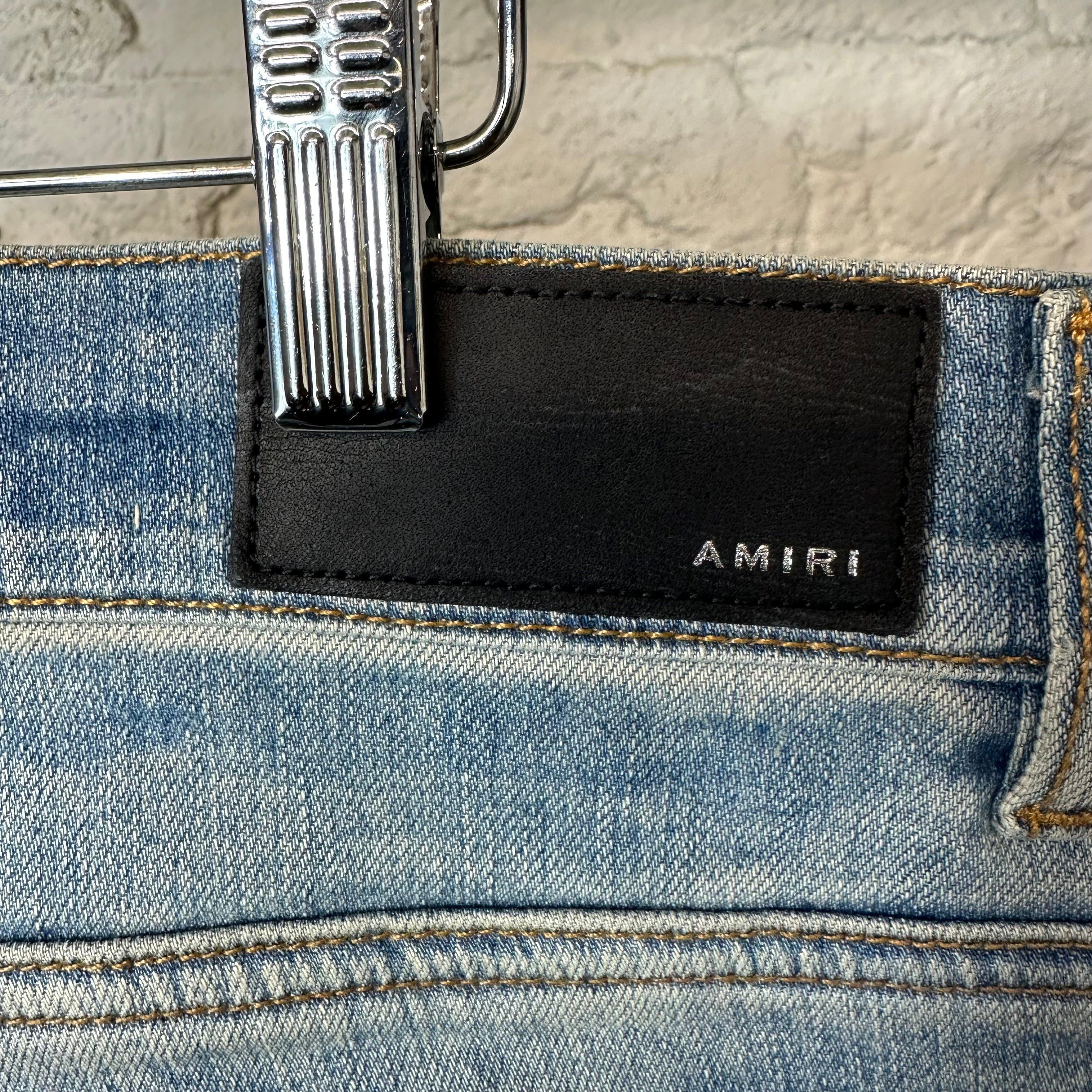 Amiri Amiri Leopard Print Thrasher Blue Denim Jeans Sz 36 Size US 36 / EU 52 - 4 Thumbnail