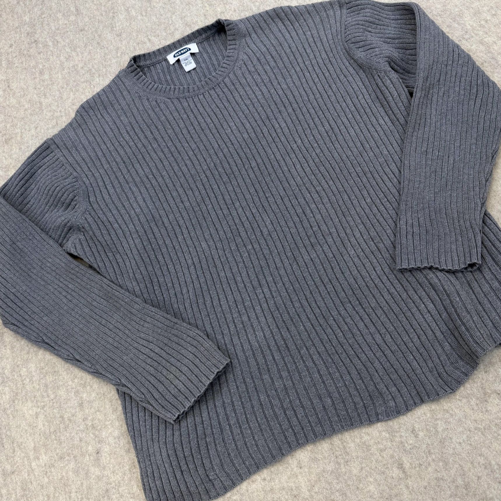 Old Navy VINTAGE Old Navy Sweater Mens 2XL Gray Rib Knit Crewneck Pullover Hong Kong Size US XXL / EU 58 / 5 - 2 Thumbnail