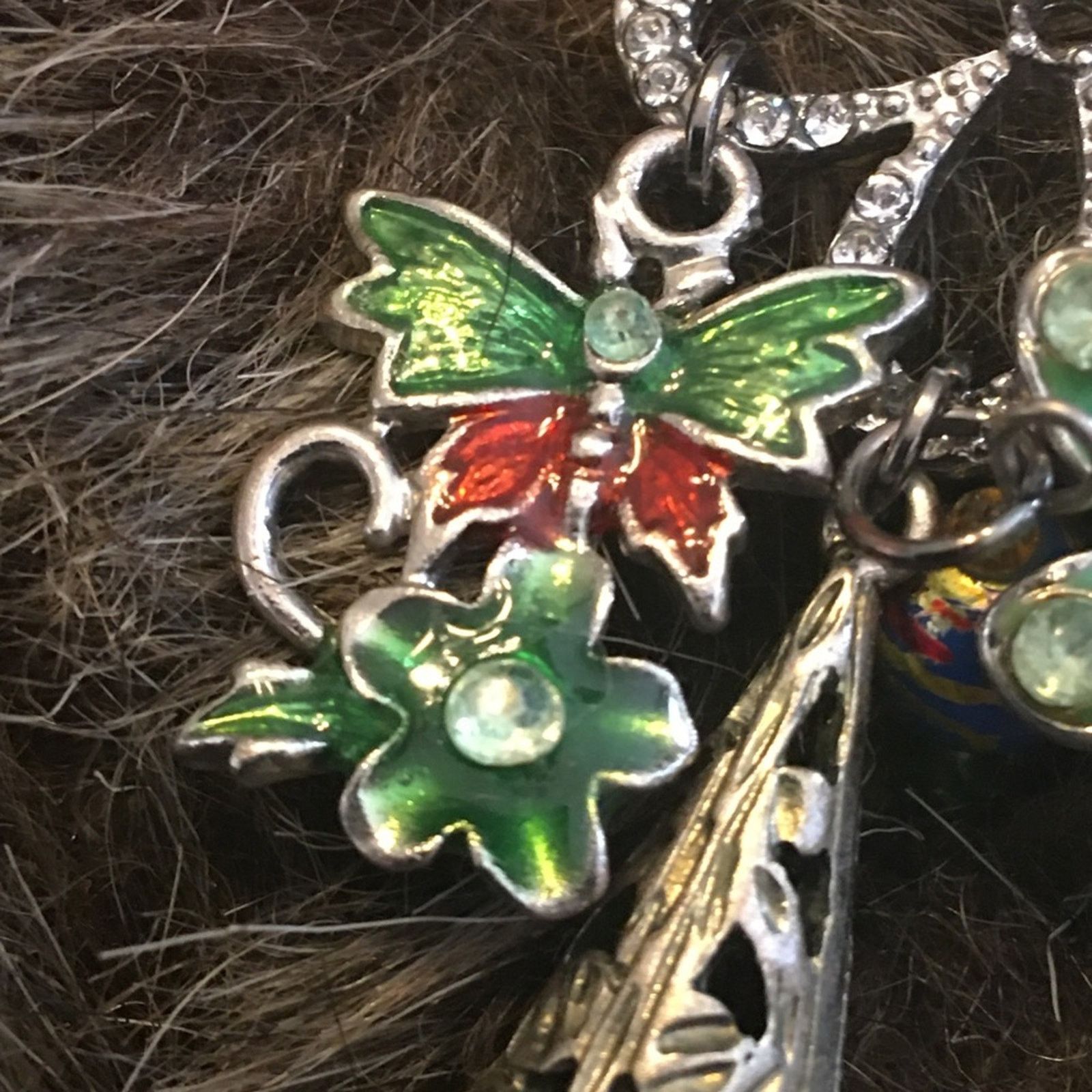 Vintage Vintage repurpose salvaged estate gem keychain Size ONE SIZE - 6 Thumbnail