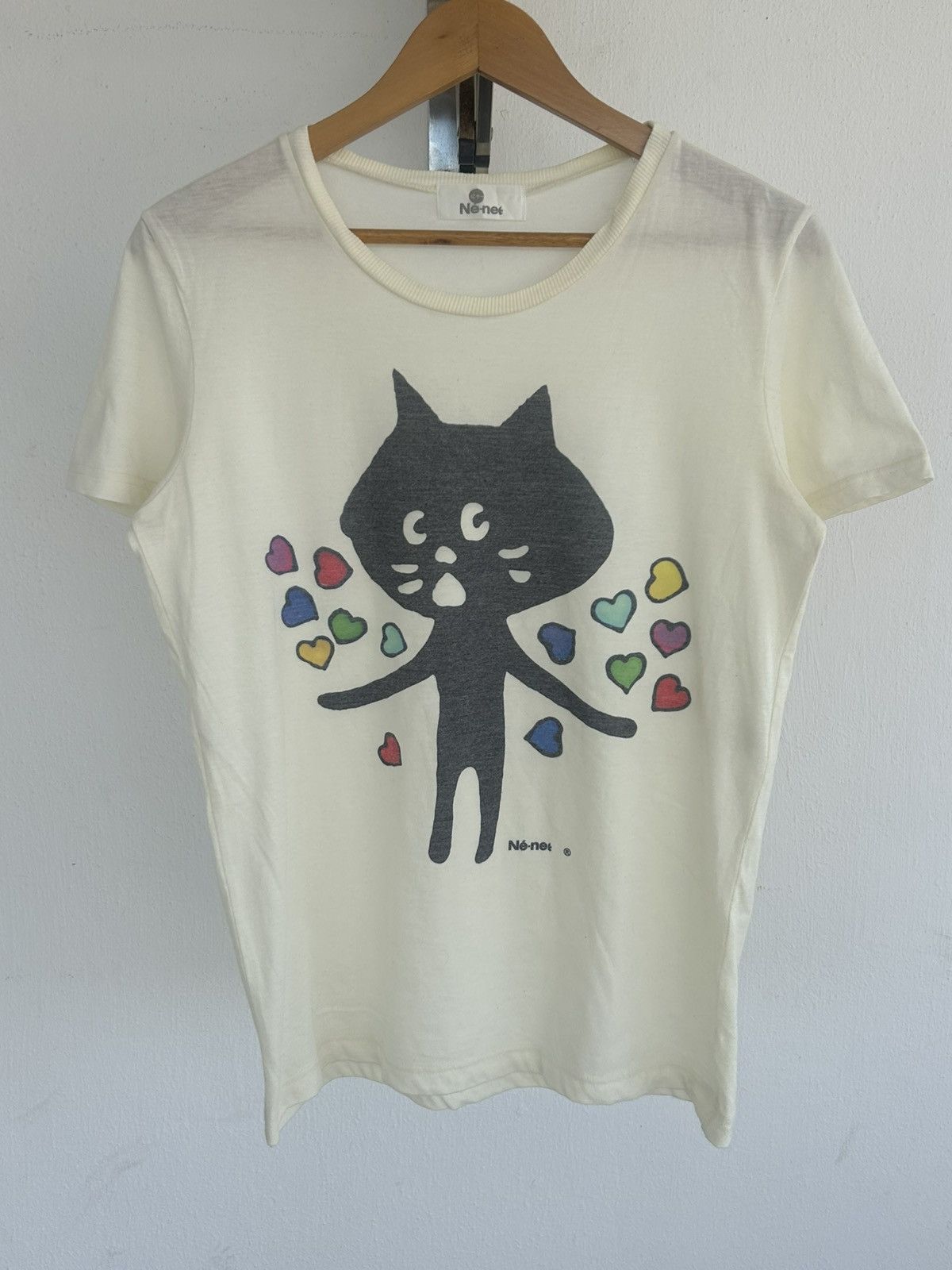 Ne-Net Issey Miyake Vintage Cream Front Hit Tee Size US M / EU 48-50 / 2 - 1 Thumbnail