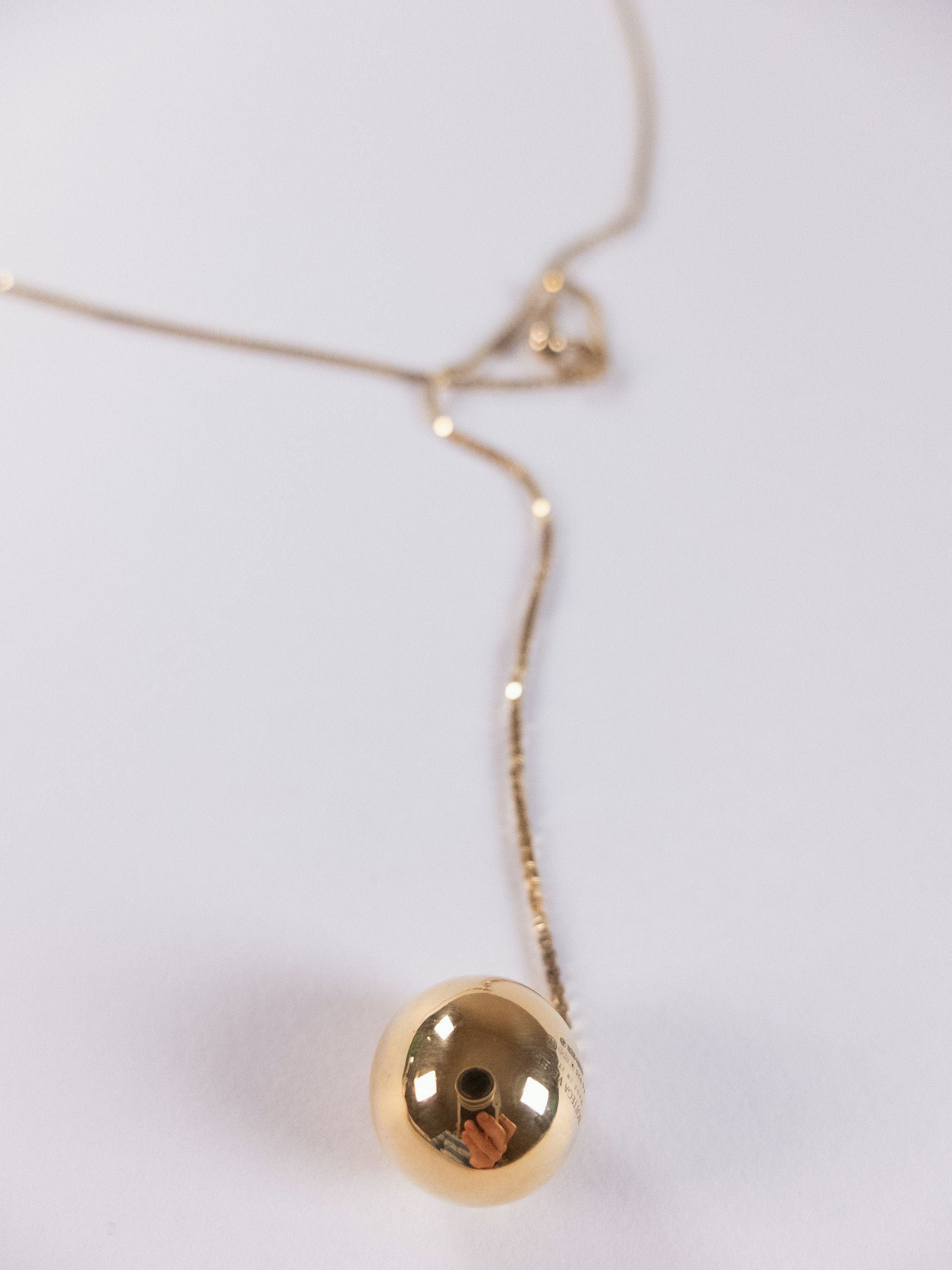 Bottega Veneta BOTTEGA VENETA gold plated silver sphere pendant necklace q Size ONE SIZE - 5 Thumbnail