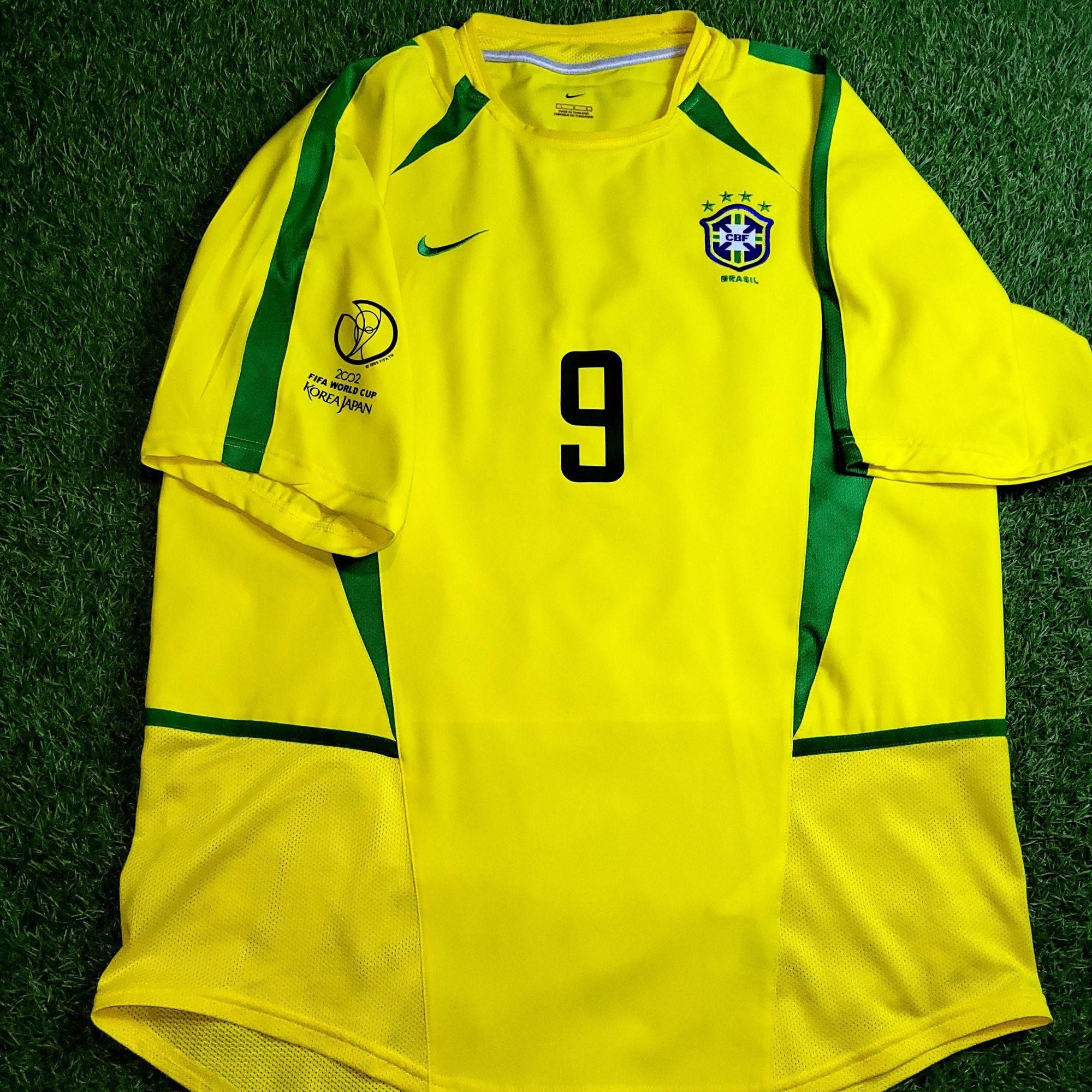Ronaldo Brazil 2002 WORLD CUP Soccer Home Jersey Shirt L