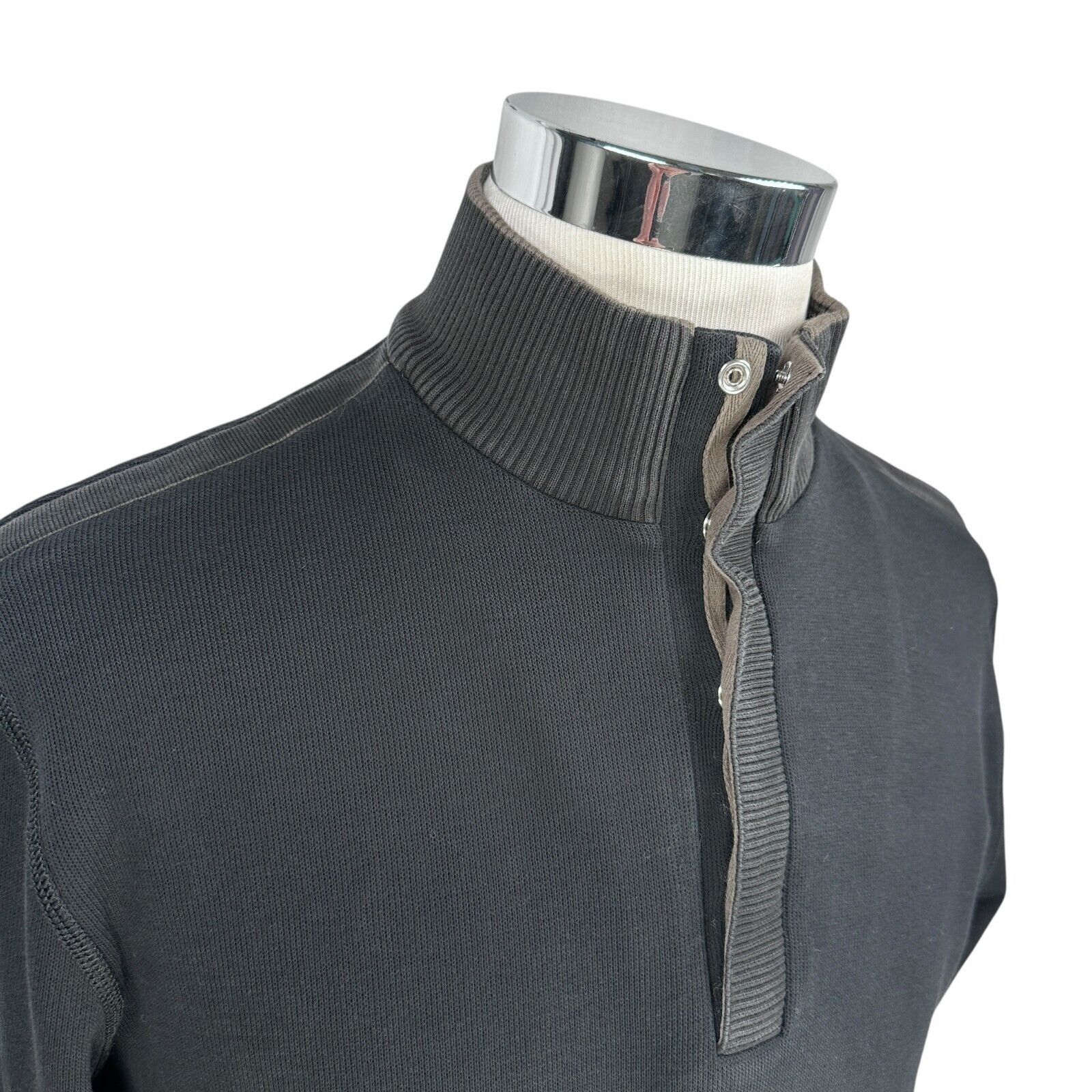 Hugo Boss Hugo Boss Piseno 1/4 Snap Sweater Men’s L Black Long Sleeve Size US L / EU 52-54 / 3 - 2 Thumbnail