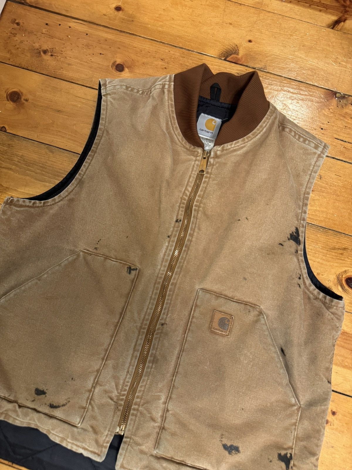 Carhartt Y2k Vintage ‘09 Carhartt V02 BRN Brown Vest. Tagged L Size US L / EU 52-54 / 3 - 1 Thumbnail