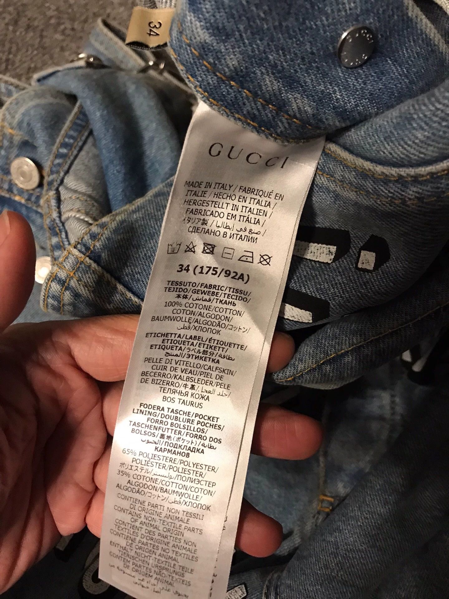 Gucci Gucci Runway Washed Logo Denim Overalls Size 24" / US 00 / IT 34 - 3 Thumbnail