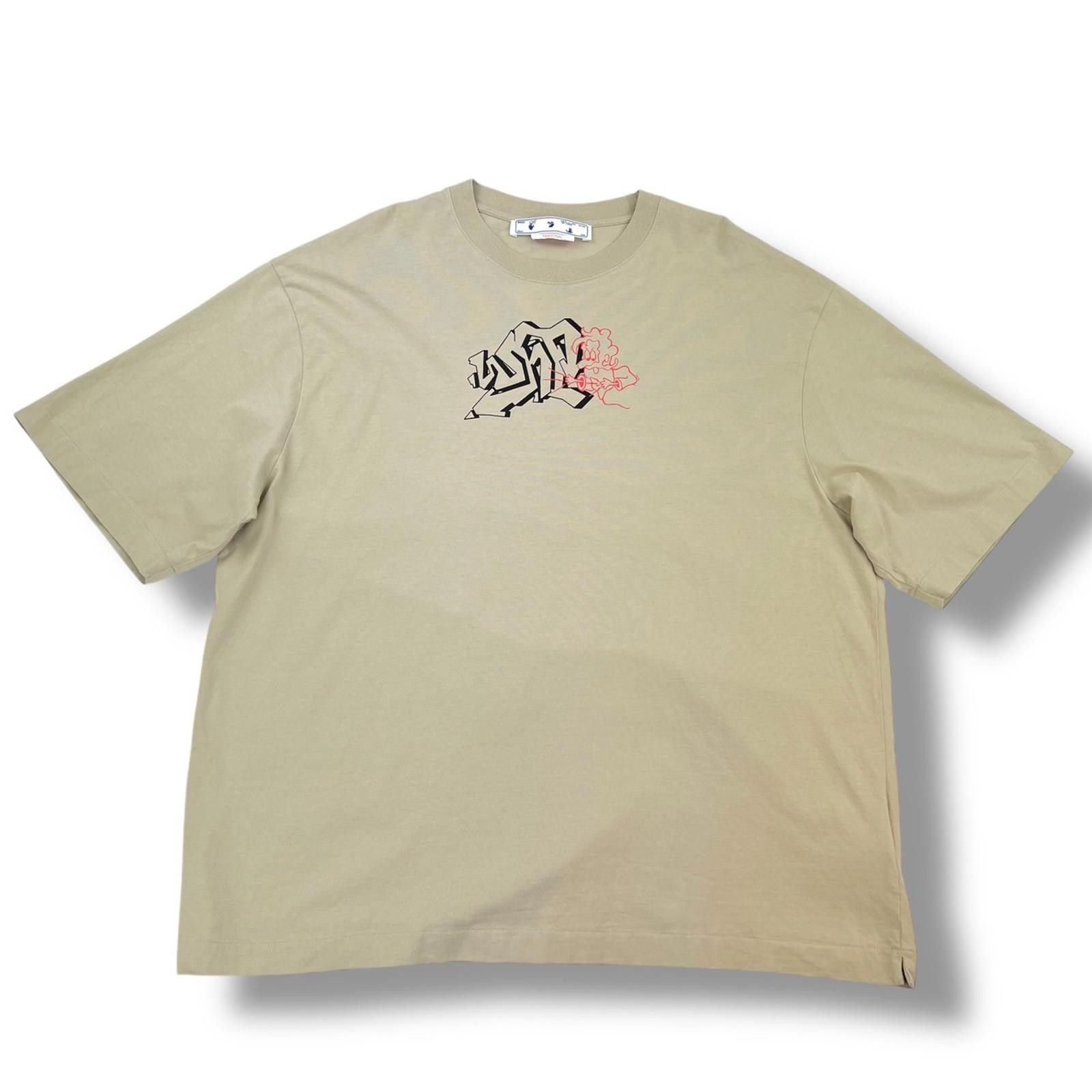 Off-White Off-White Graffiti Arrows Beige T Shirt Size US XXL / EU 58 / 5 - 4 Thumbnail