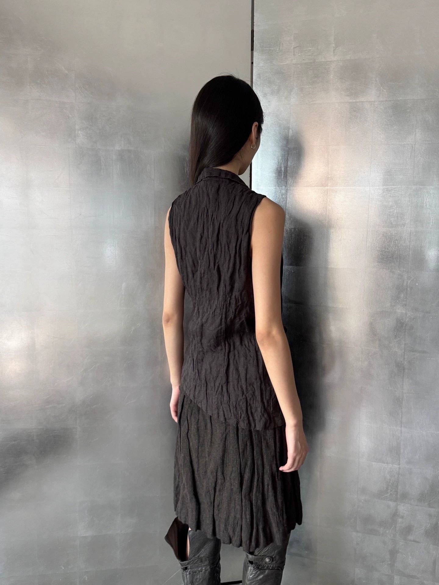 Other Vintage German Brand Linen Fulled Vest Size 2 Size XS / US 0-2 / IT 36-38 - 6 Thumbnail