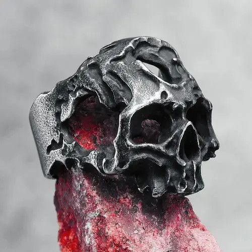 Jewelry Hollow Skull Ring Size ONE SIZE - 3 Thumbnail