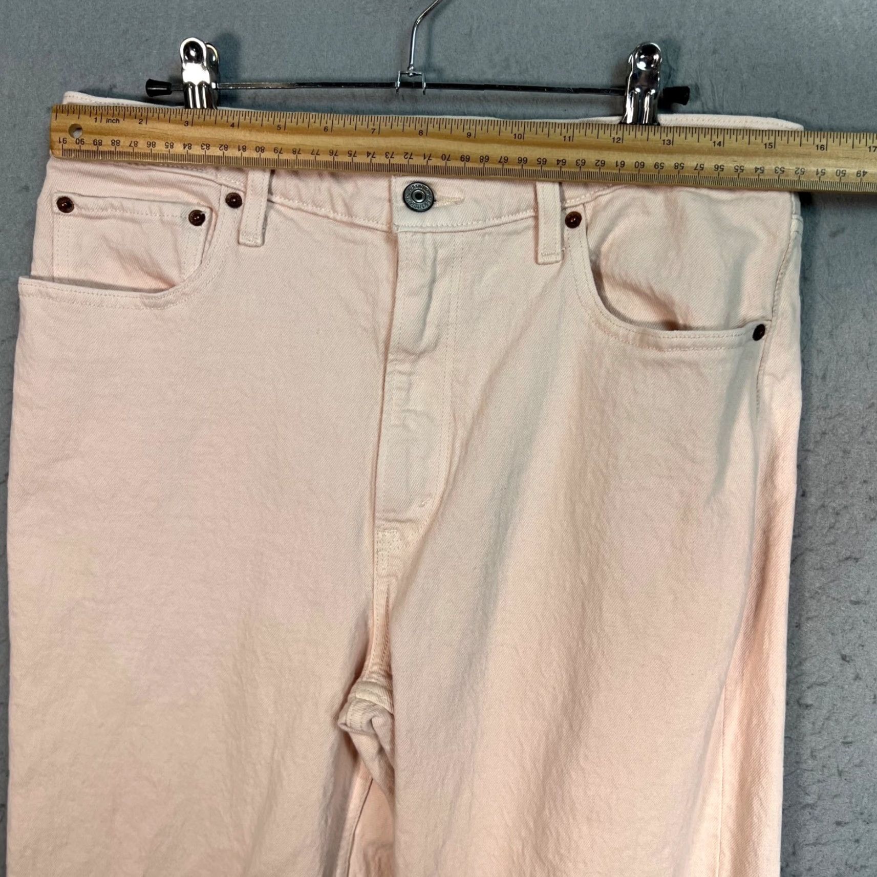 Abercrombie & Fitch Abercrombie & Fitch Jeans 90s Pink Denim Womens 30 / 10R High Rise Relaxed Straight 5-Pocket Denim Jeans Womens 30 in Pink 90s Theme Mens/Womens Size 30" / US 8 / IT 44 - 5 Thumbnail