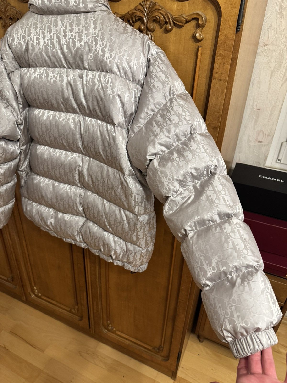 Dior Dior Oblique Puffer Jacket Silver Size US L / EU 52-54 / 3 - 7 Thumbnail