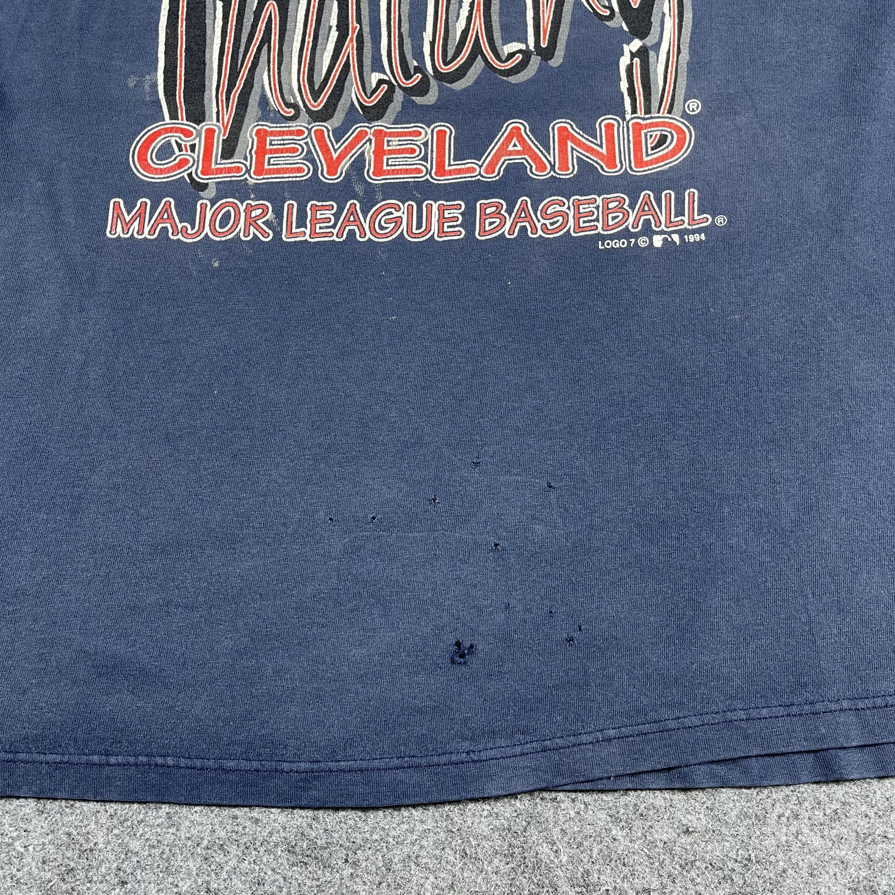 MLB Vintage 90s Cleveland Indians MLB T Shirt Size US XL / EU 56 / 4 - 4 Thumbnail