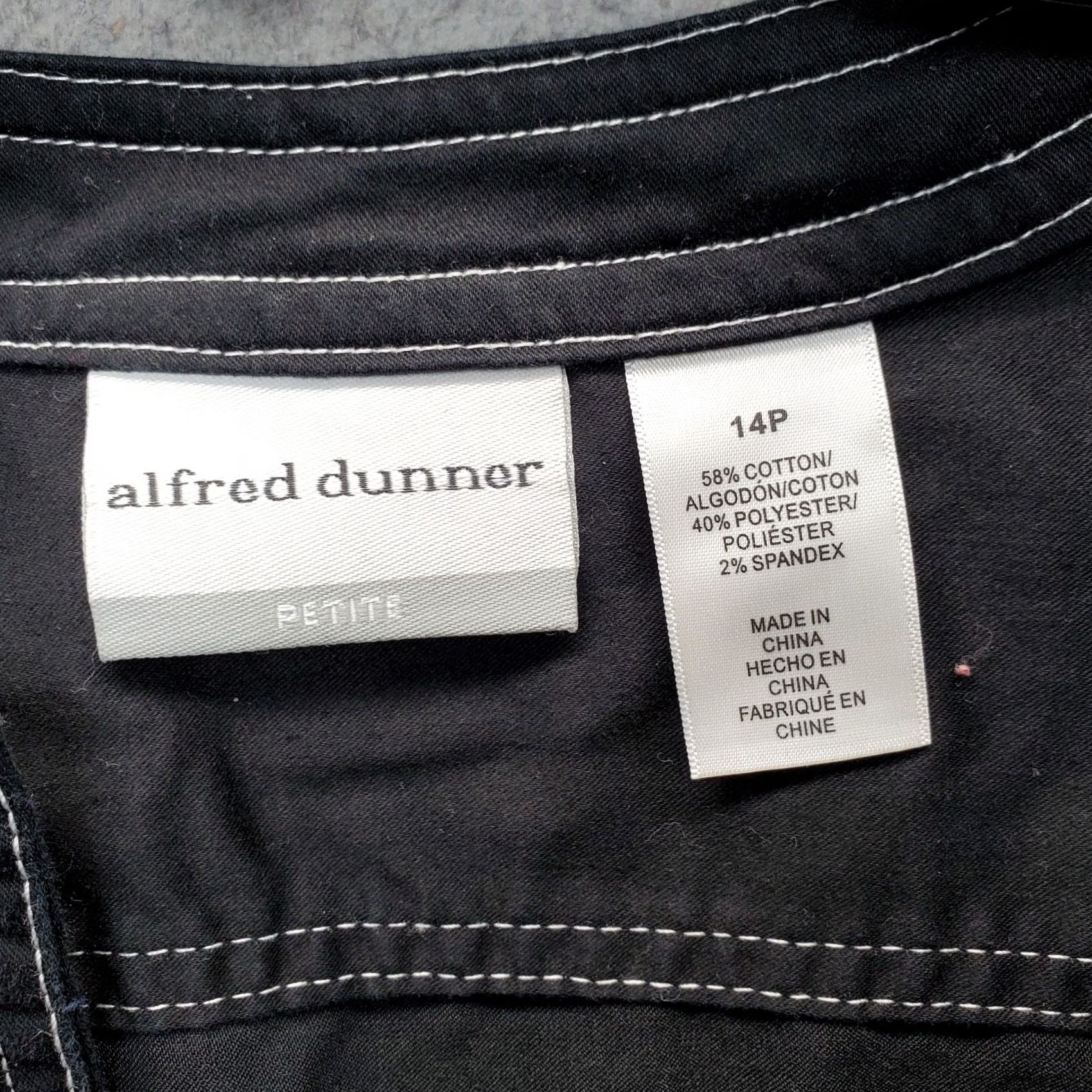 Vintage Alfred Dunner Jacket Womens 14P Black Embroidered Beaded Butterfly Open Front Jacket Size XL / US 12-14 / IT 48-50 - 5 Thumbnail