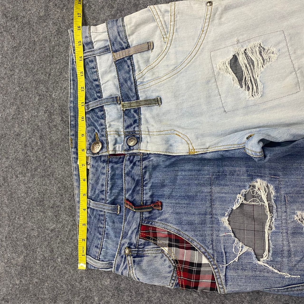 If Six Was Nine 💥Best Offer💥Japanese Brand Double Waist Distressed Denim Size US 34 / EU 50 - 19 Thumbnail