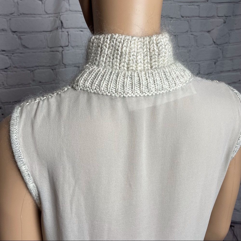 Yigal Azrouel YIGAL AZROUËL Grey Sleeveless Knit Front Mock Neck Size M Size M / US 6-8 / IT 42-44 - 4 Thumbnail