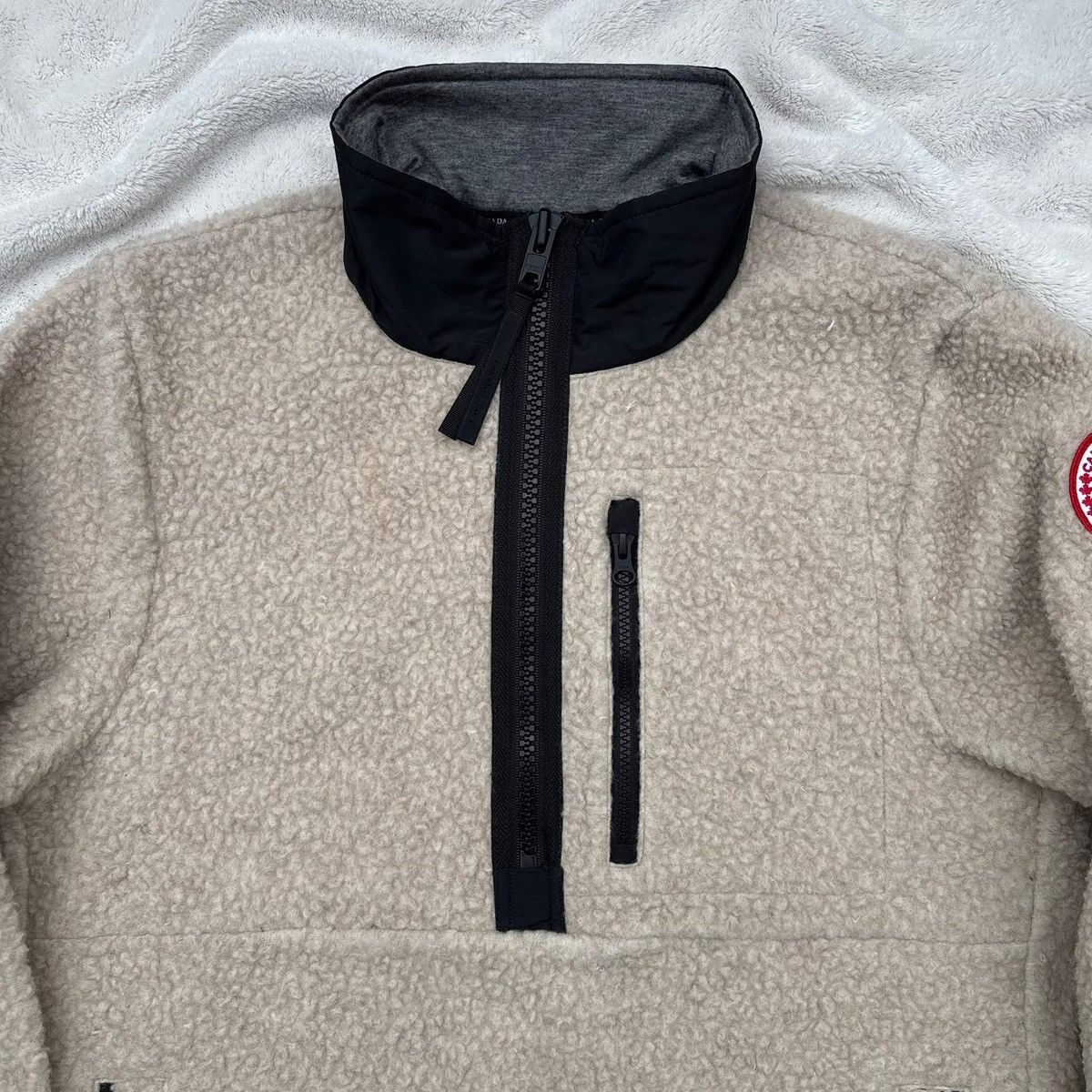Canada Goose Canada Goose Renfrew Light Tan Classic Badge Fleece Jacket Size US XL / EU 56 / 4 - 4 Thumbnail
