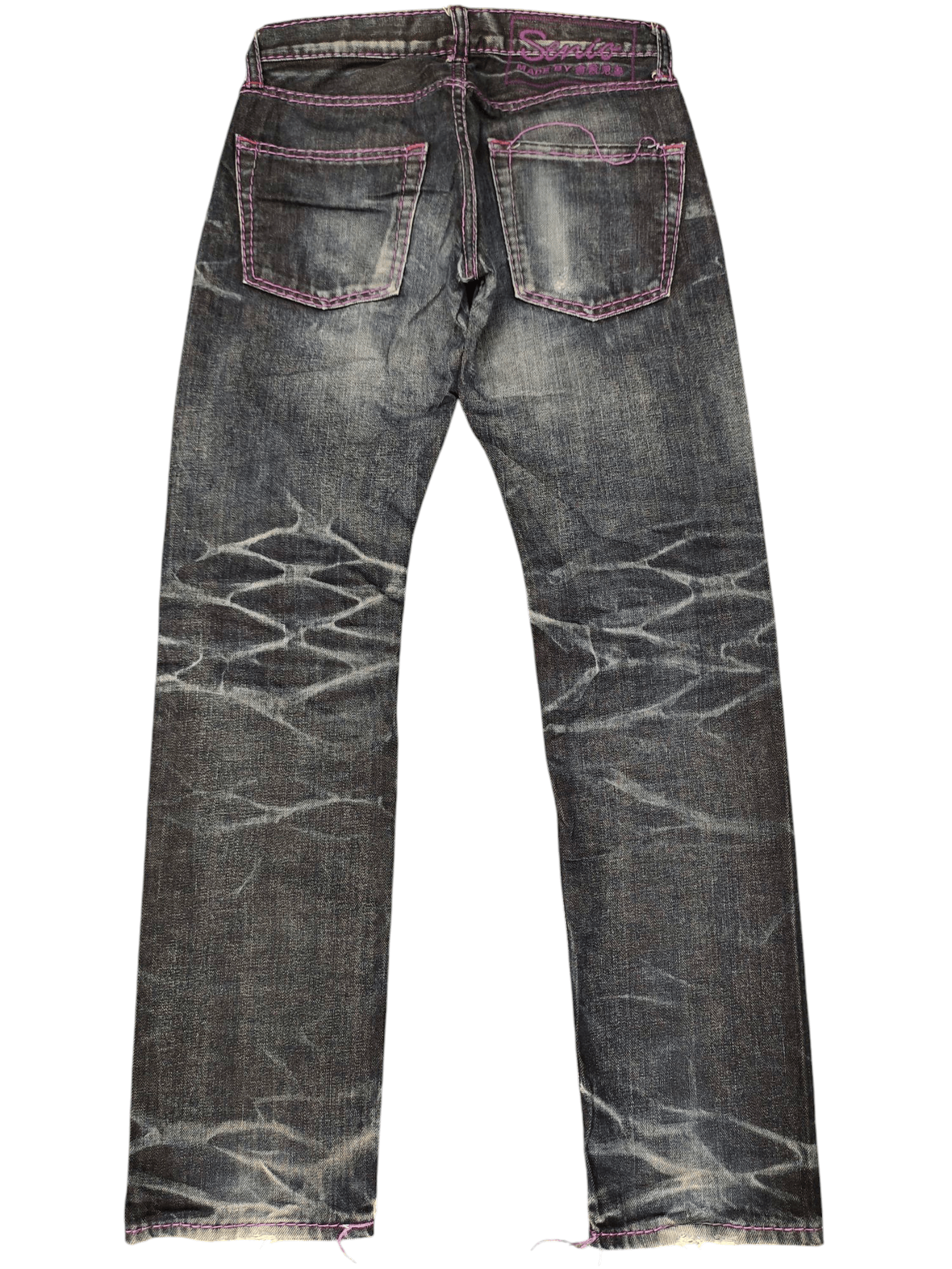 If Six Was Nine Vintage Kohji Niwa Japan Clawmark Distress Selvedge Jeans Size US 29 - 9 Thumbnail