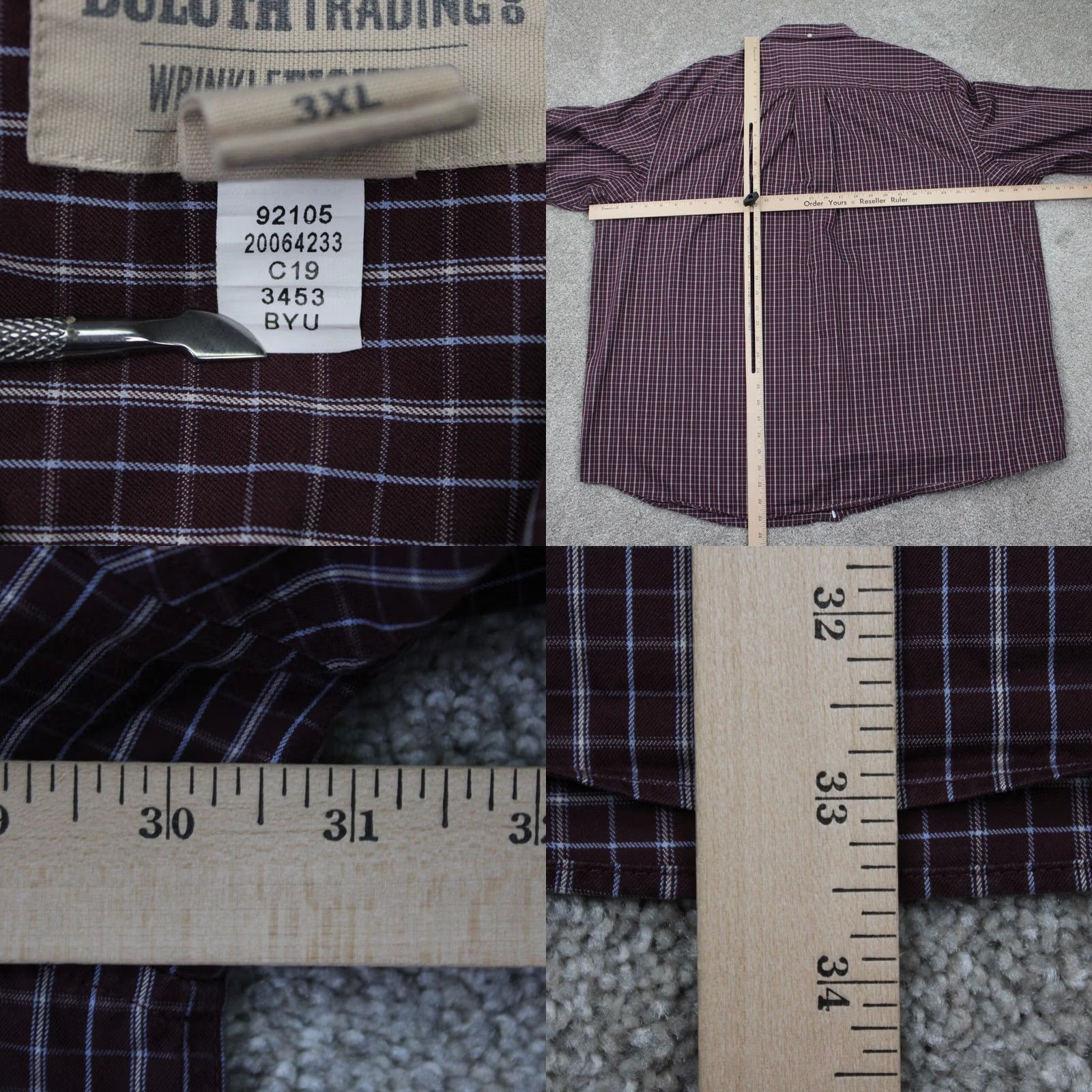 Vintage Duluth Men Shirt 3XL Red Check Button-Down L/S Cotton Relaxed Fit Vintage? No Size US XXL / EU 58 / 5 - 8 Thumbnail