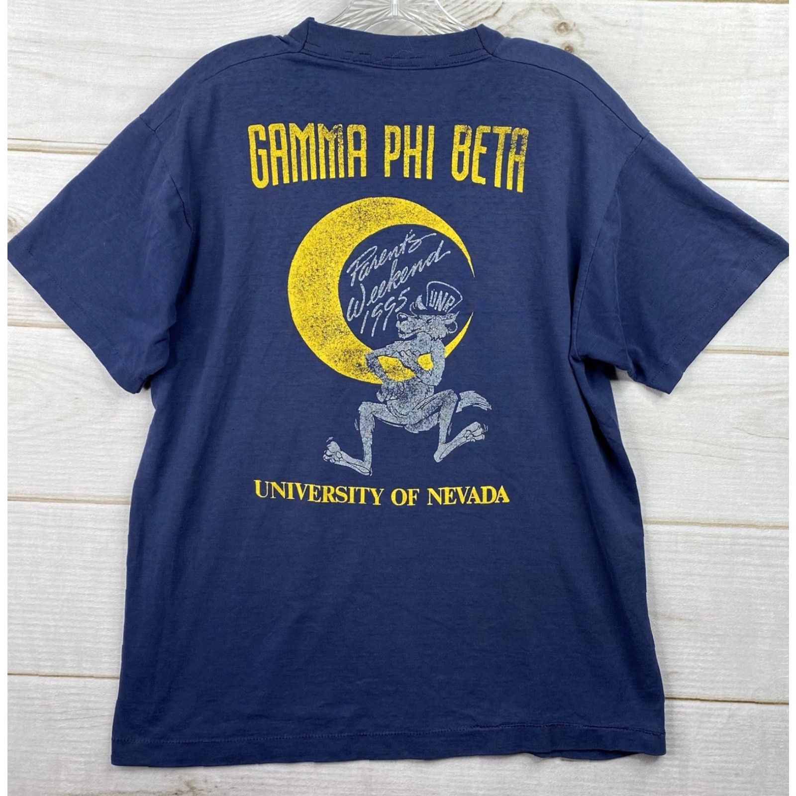 Fruit Of The Loom VINTAGE 90s University OF Nevada T-Shirt L Blue Fruit of the Loom Men Size US L / EU 52-54 / 3 - 7 Thumbnail