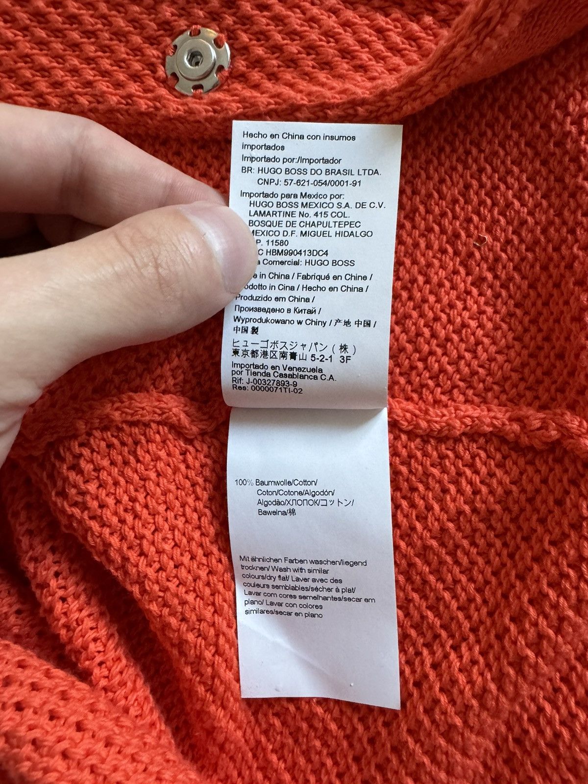 Hugo Boss Hugo Hugo Boss XS orange knit button cardigan sweater Size XS / US 0-2 / IT 36-38 - 7 Thumbnail