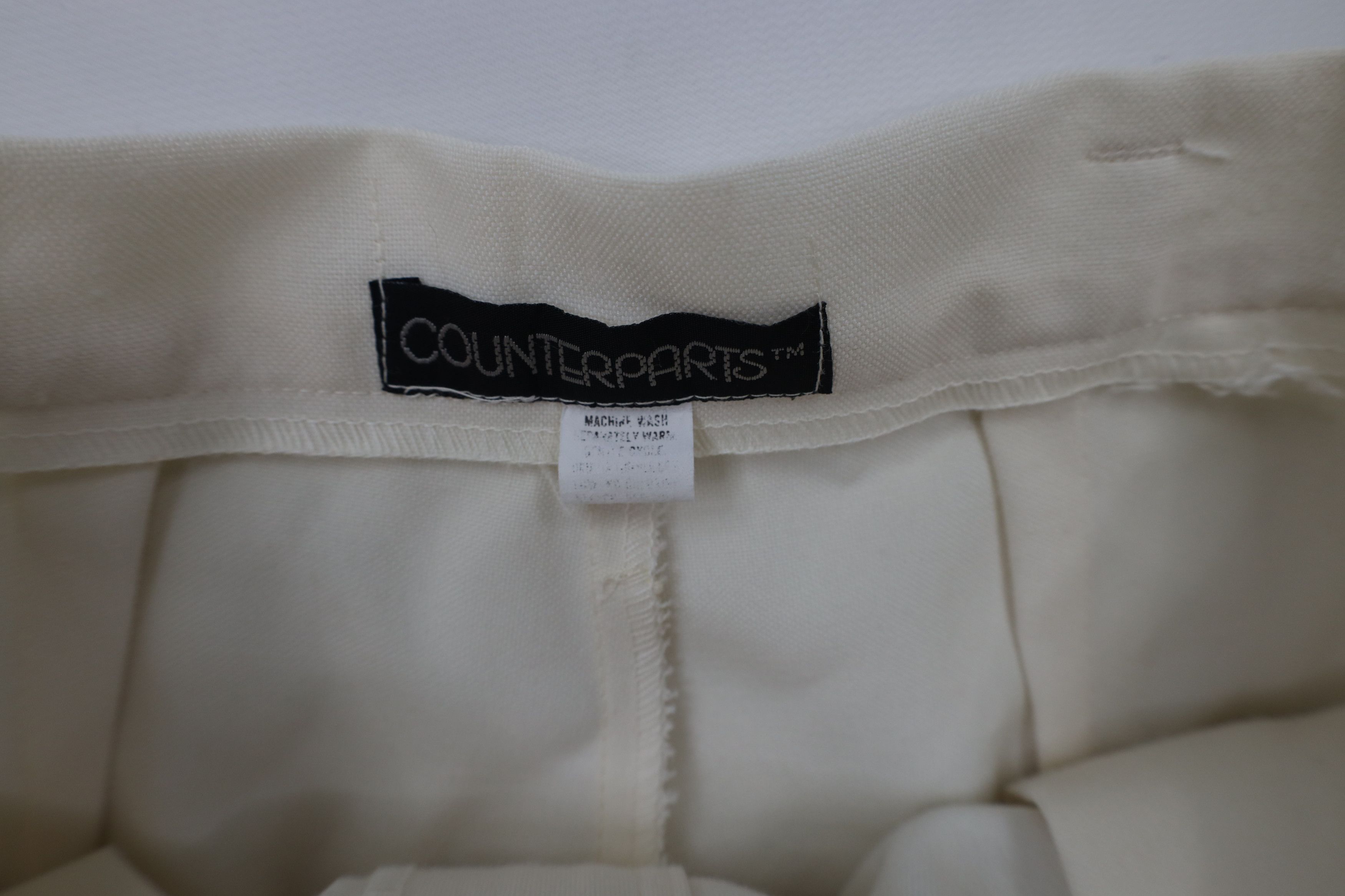 Vintage Vintage 90s Streetwear Sheer Tapered Leg Chinos Pants Cream Size 34" / US 12 / IT 48 - 6 Thumbnail