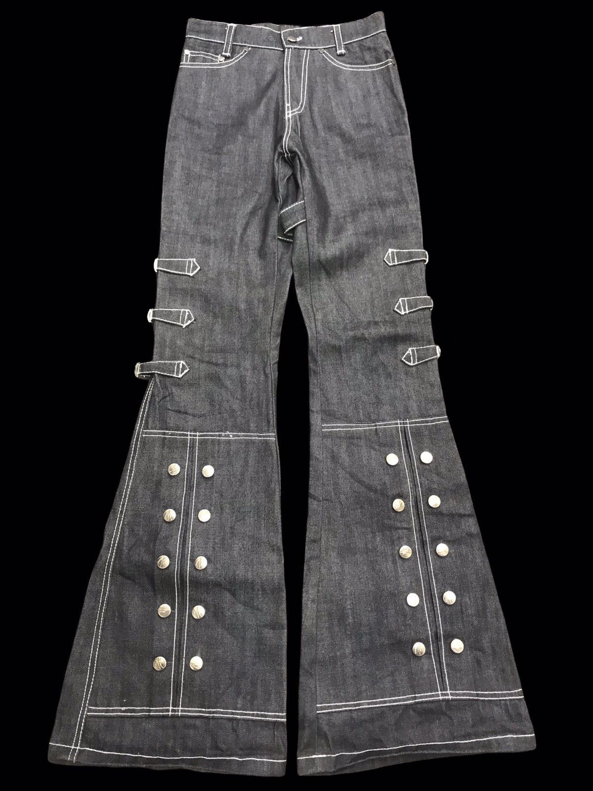 Other 💥AVANT GARDE💥OCTMAMI BONDAGE BELL BOTTOM STURDY DENIM F248 Size US 26 / EU 42 - 1 Thumbnail