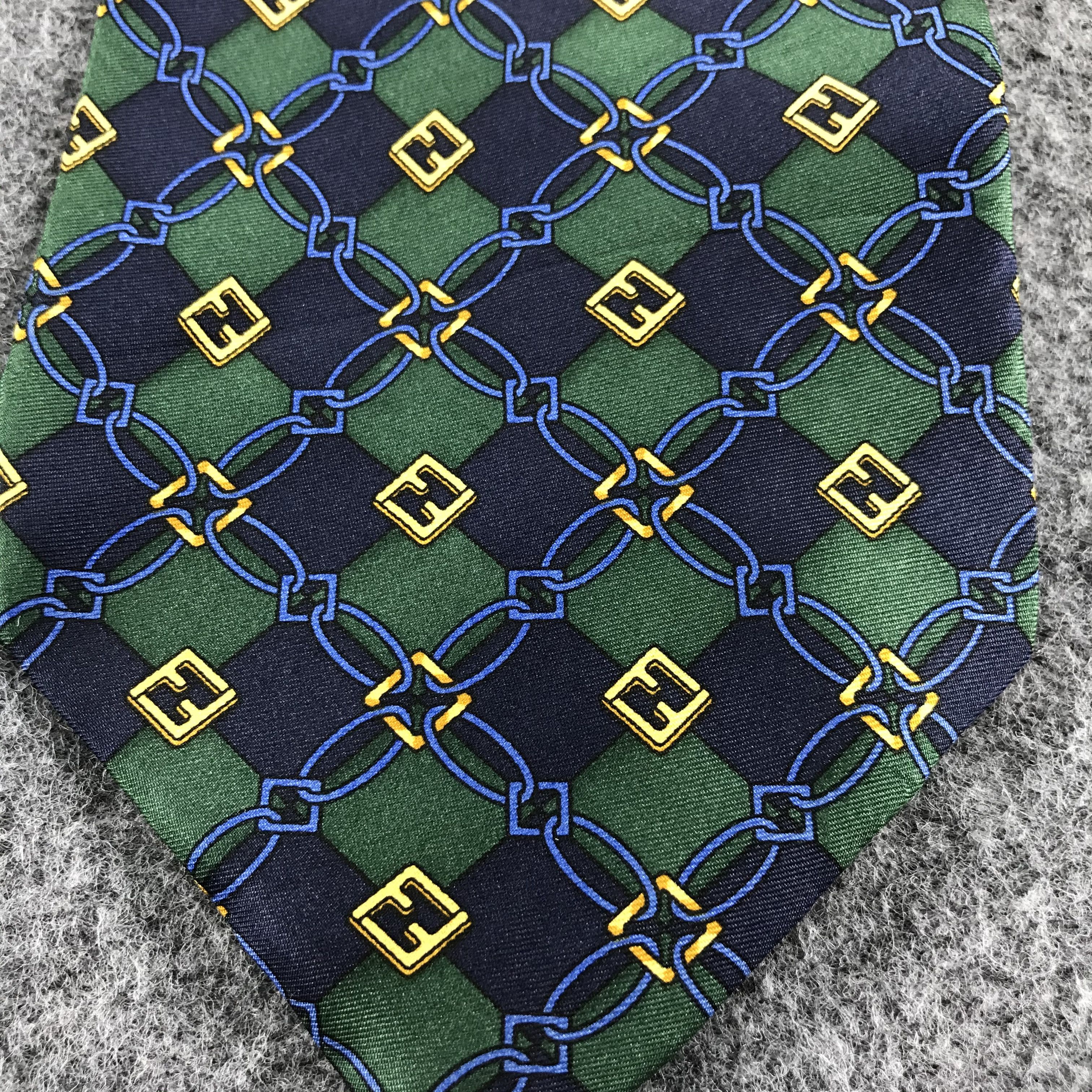 Fendi × Vintage Vintage Fendi Monogram Silk Neck Ties T11 Size ONE SIZE - 2 Thumbnail