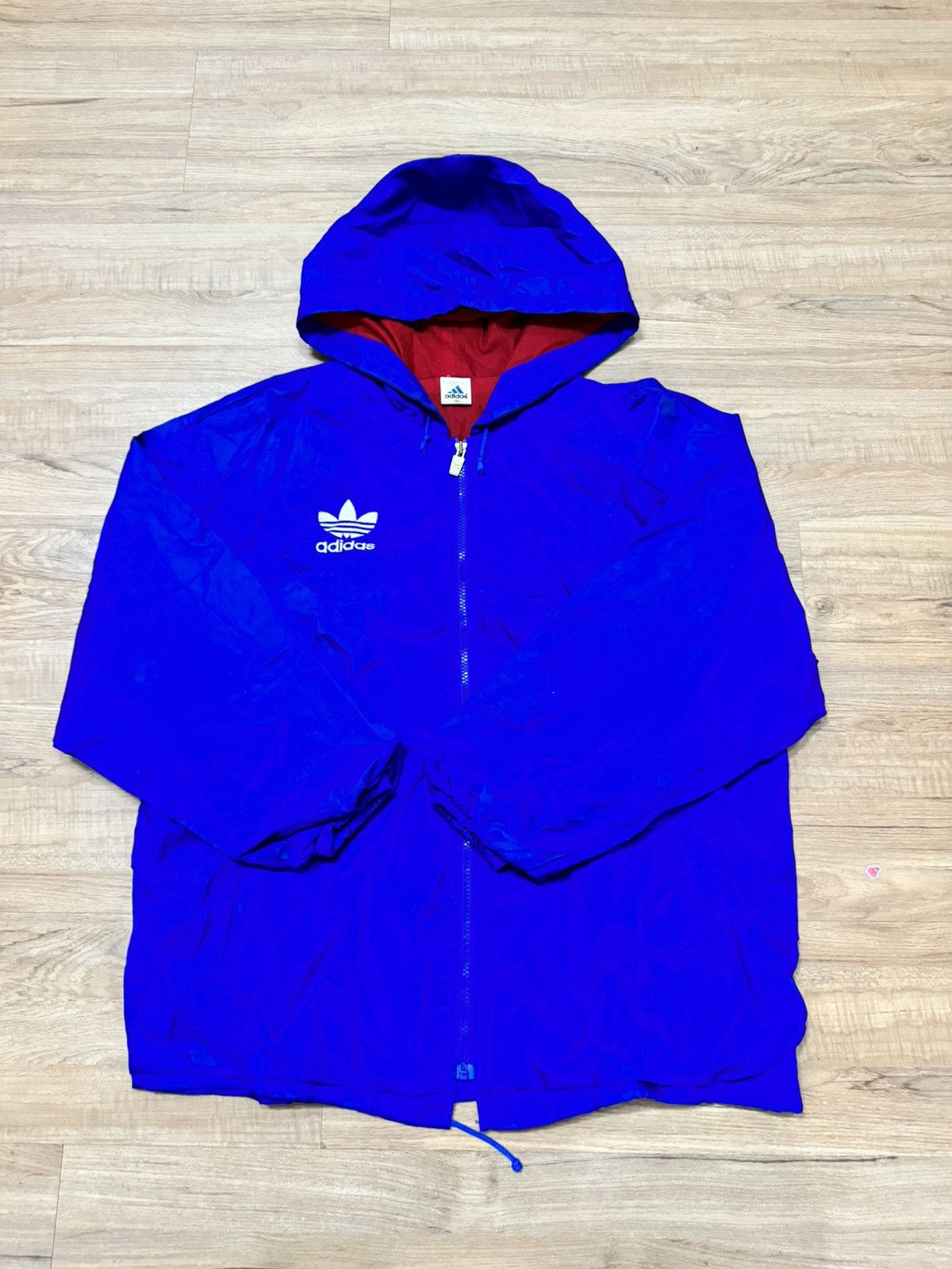 Vintage Adidas trefoil hooded Jacket