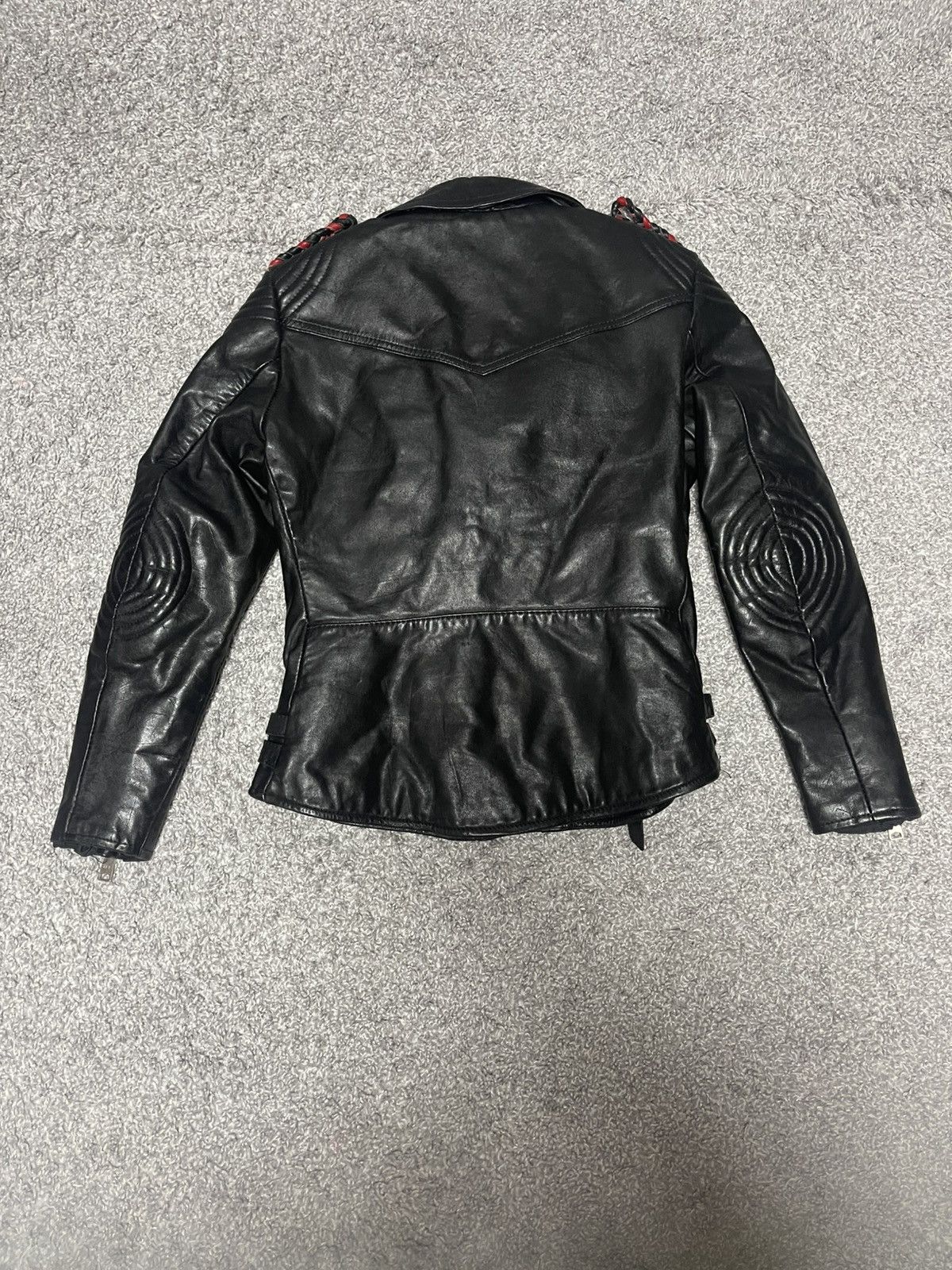 Vintage ECHTES LEDER VINTAGE BIKER LEATHER JACKET SIZE 38 Size XS / US 0-2 / IT 36-38 - 2 Thumbnail