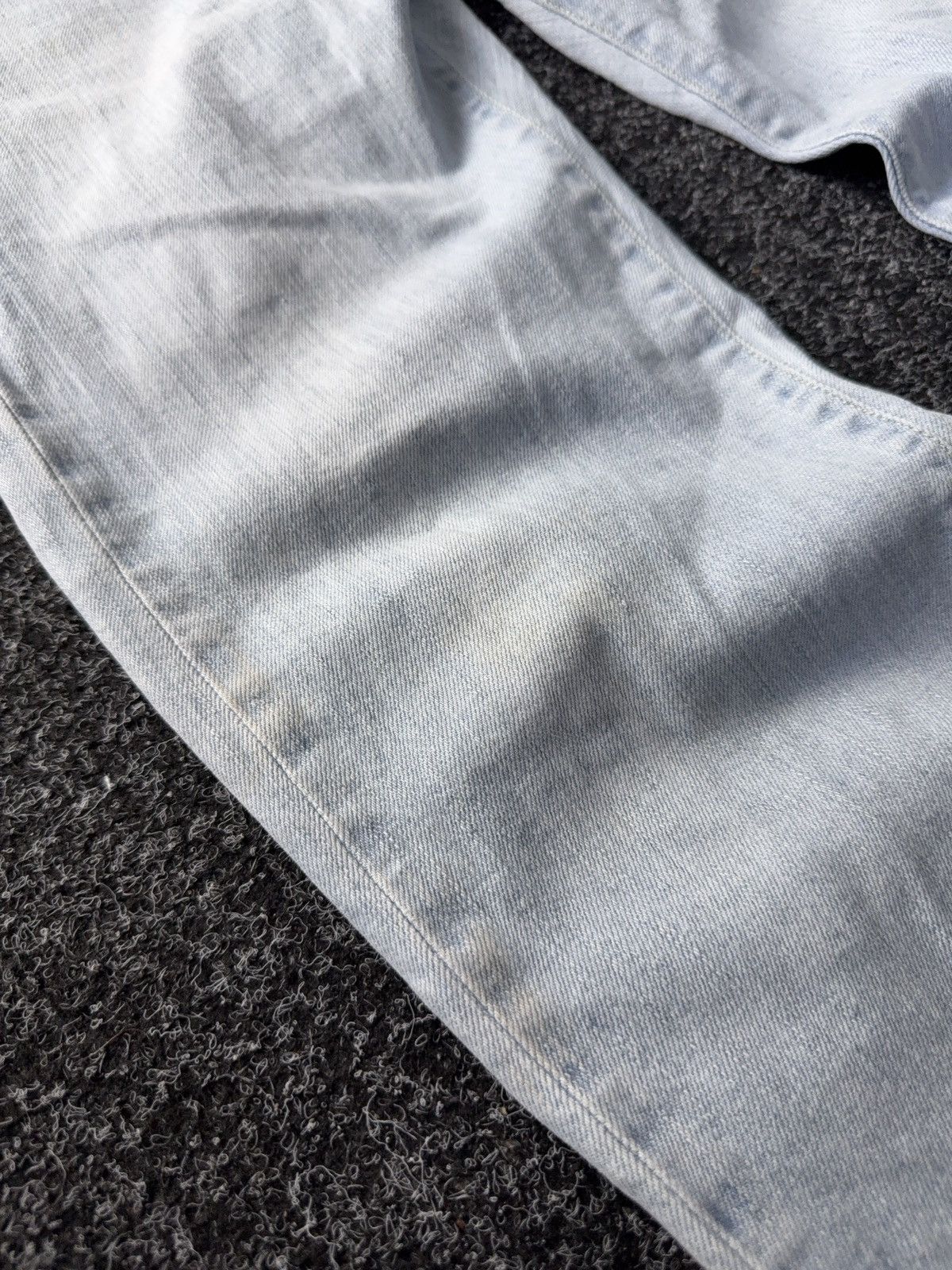 Edwin Vintage 00s Distressed Edwin Light Wash Straight Jeans Size US 33 - 4 Thumbnail